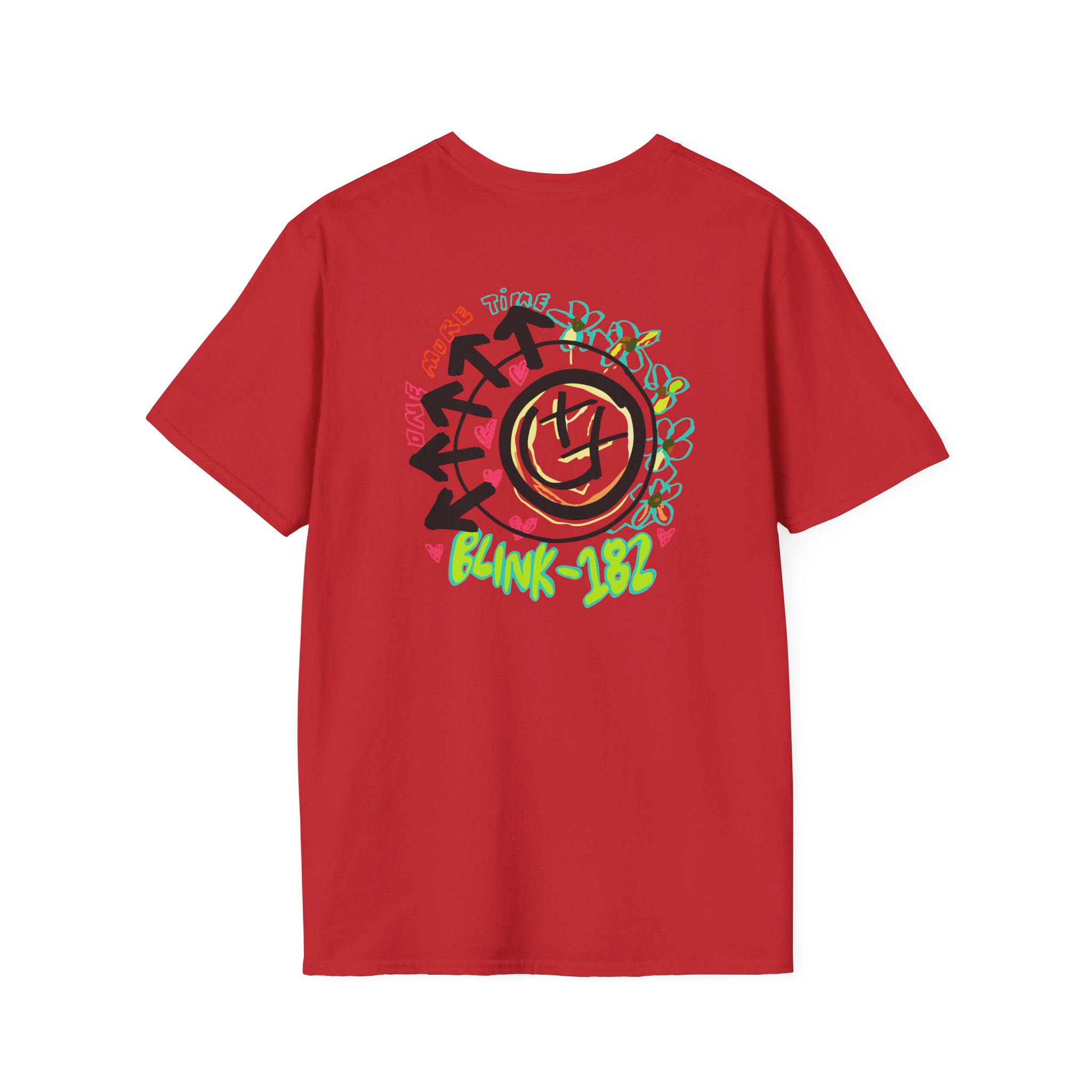Blink 182 One More Time Smiley Sketch Unisex Softstyle T-Shirt