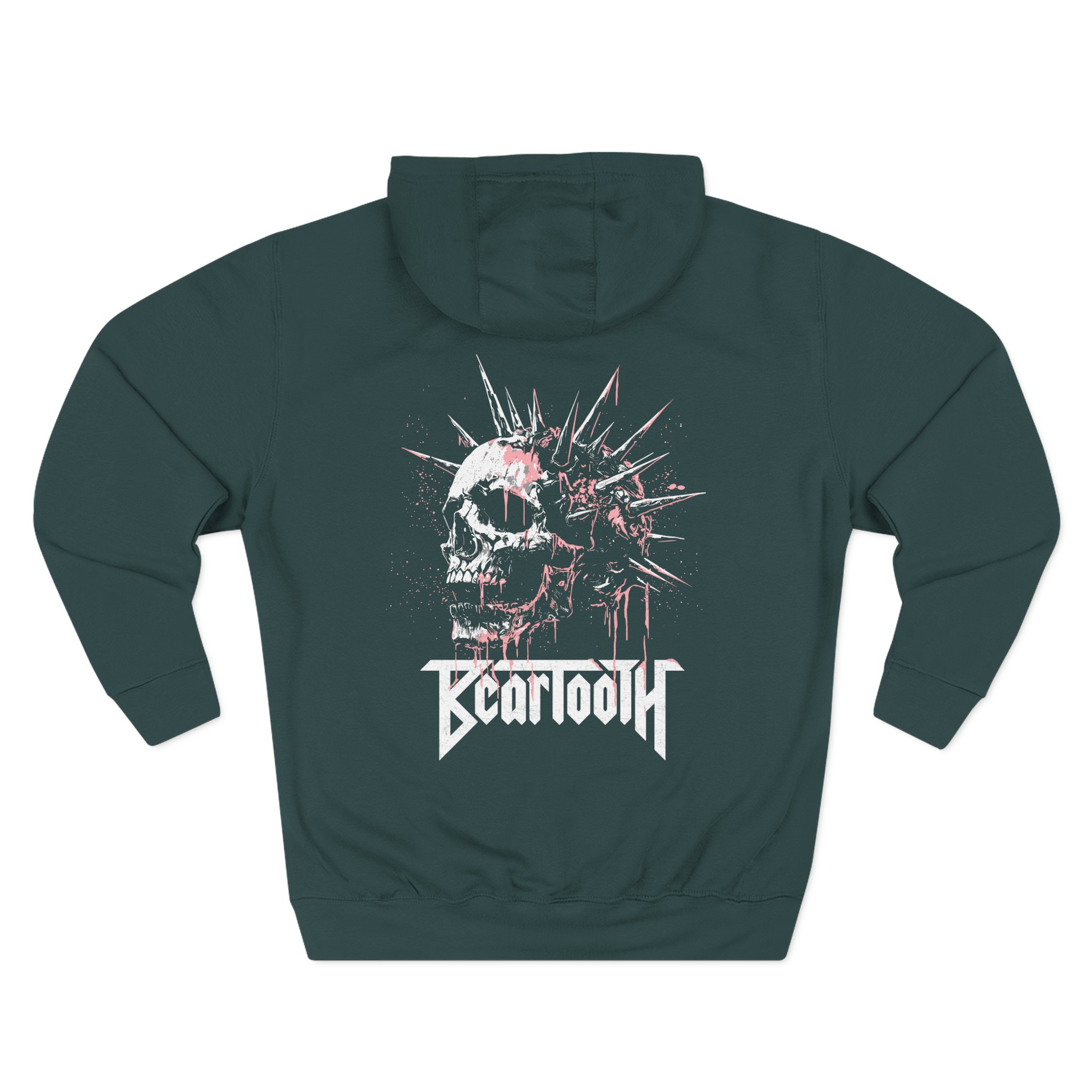 Beartooth Spike Skull Three-Panel Fleece Hoodie