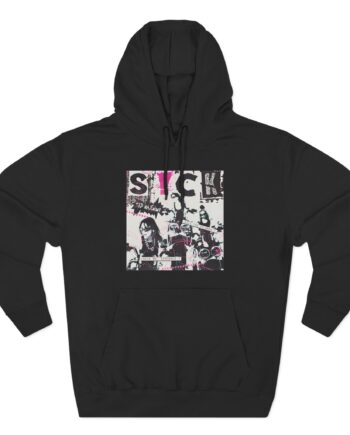 The Warning Black S!ck Three-Panel Fleece Hoodie