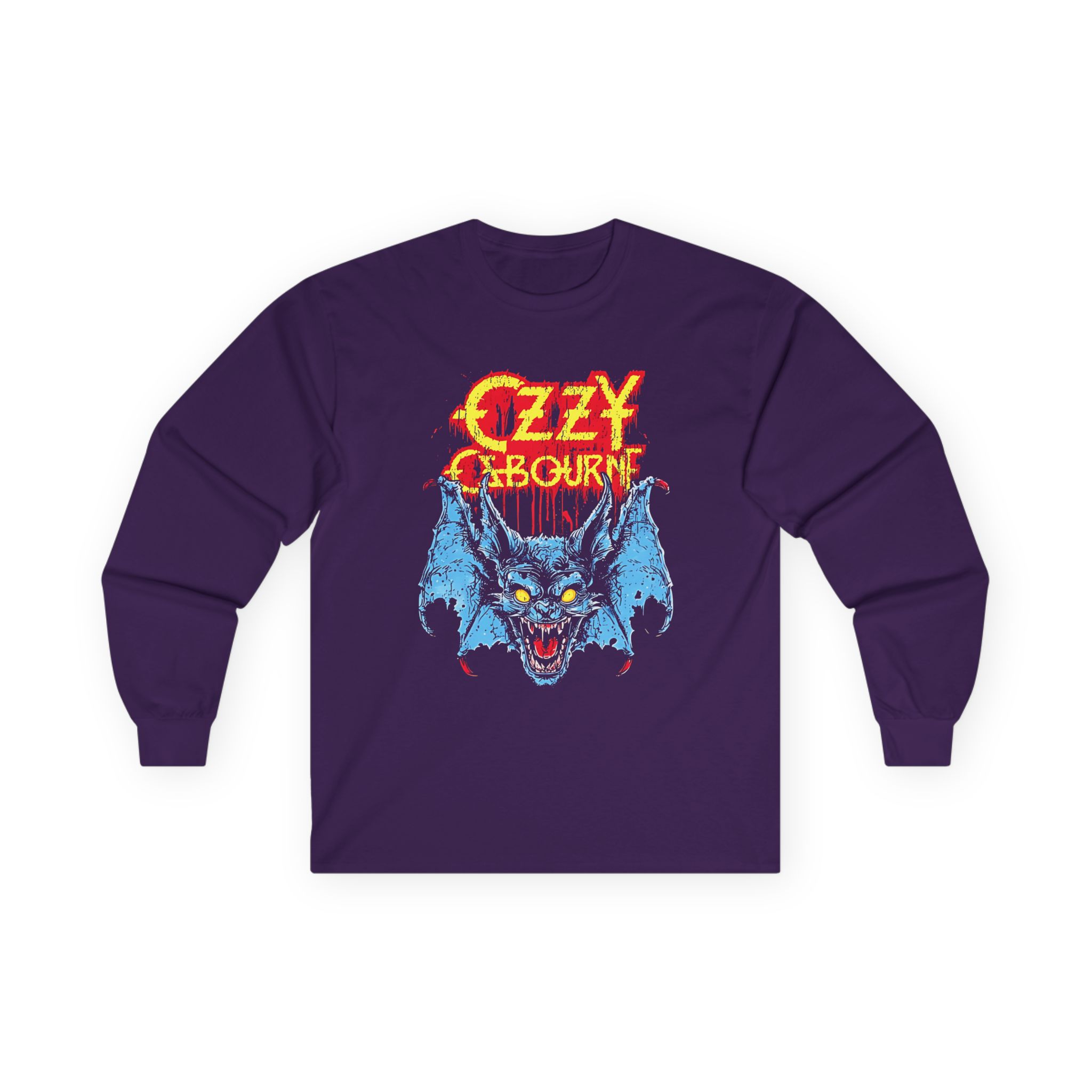 Ozzy Osbourne Glowing Eyes Bat Unisex Ultra Cotton Long Sleeve Tee