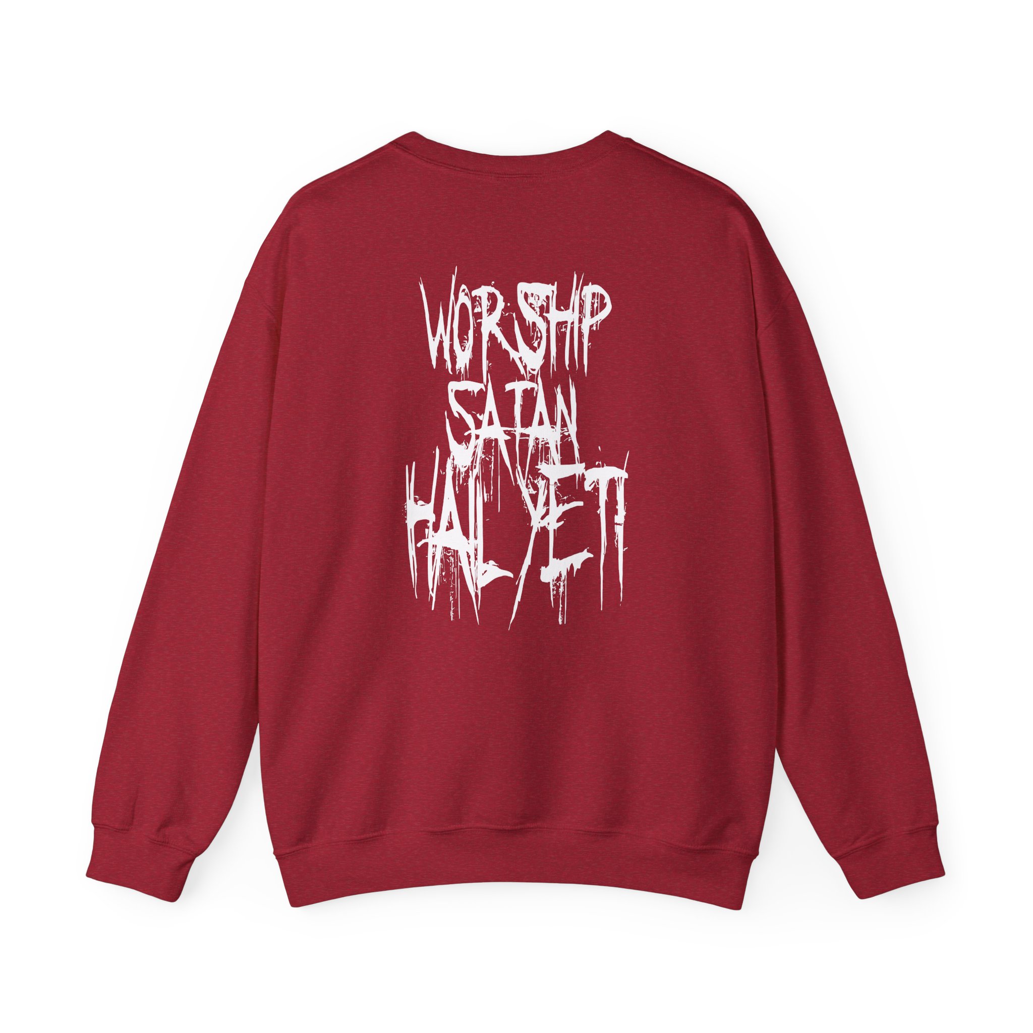 All Hail the Yeti Worship Satan Unisex Heavy Blendâ„¢ Crewneck Sweatshirt