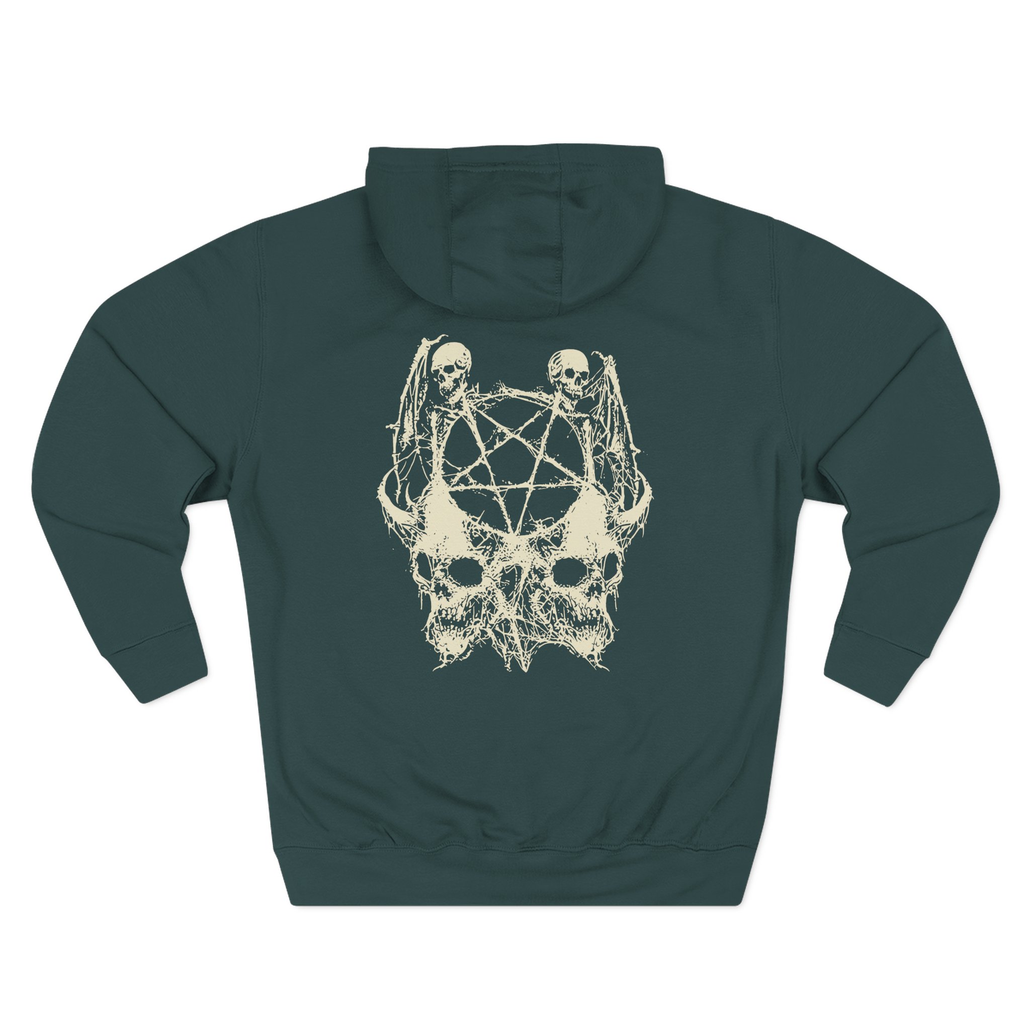 Paleface Skull Three-Panel Fleece Hoodie
