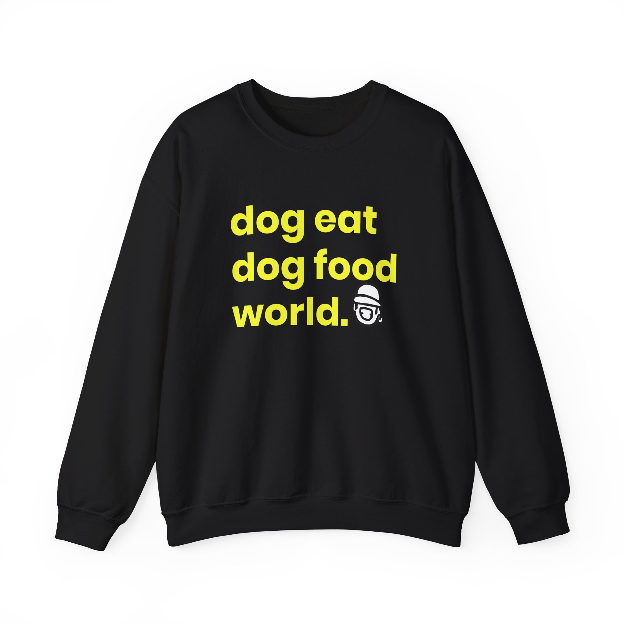 Niko B Dog Eat Dog Food World Unisex Heavy Blend Crewneck Sweatshirt