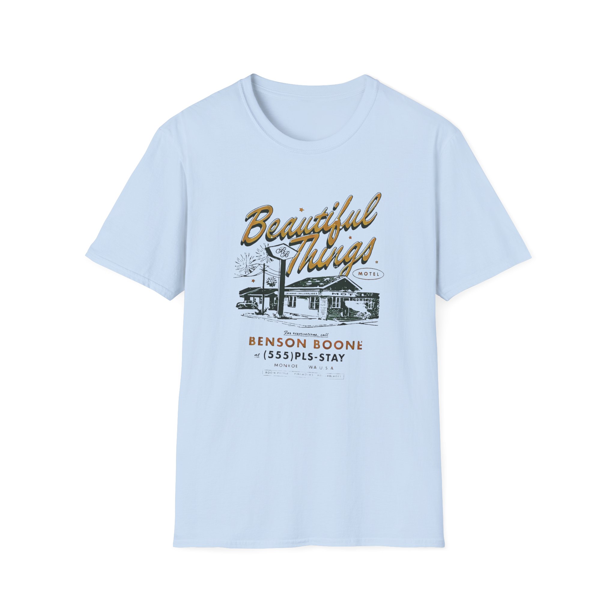 Benson Boone Beautiful Things Motel Unisex Softstyle T-Shirt