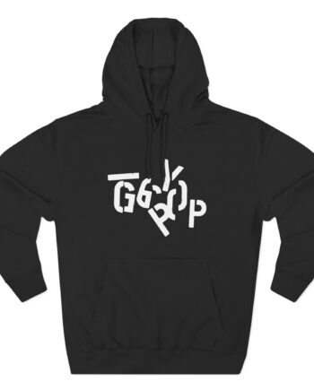 The Stooges Iggy Pop Broken Letters Three-Panel Fleece Hoodie