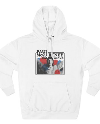 Wings Red Rose Three-Panel Fleece Hoodie