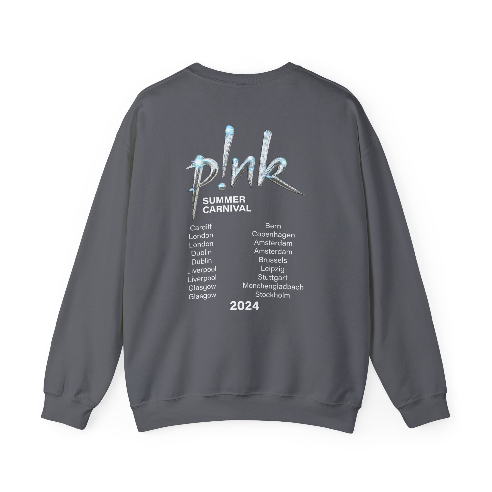 P!nk Split Tie Dye Unisex Heavy Blendâ„¢ Crewneck Sweatshirt
