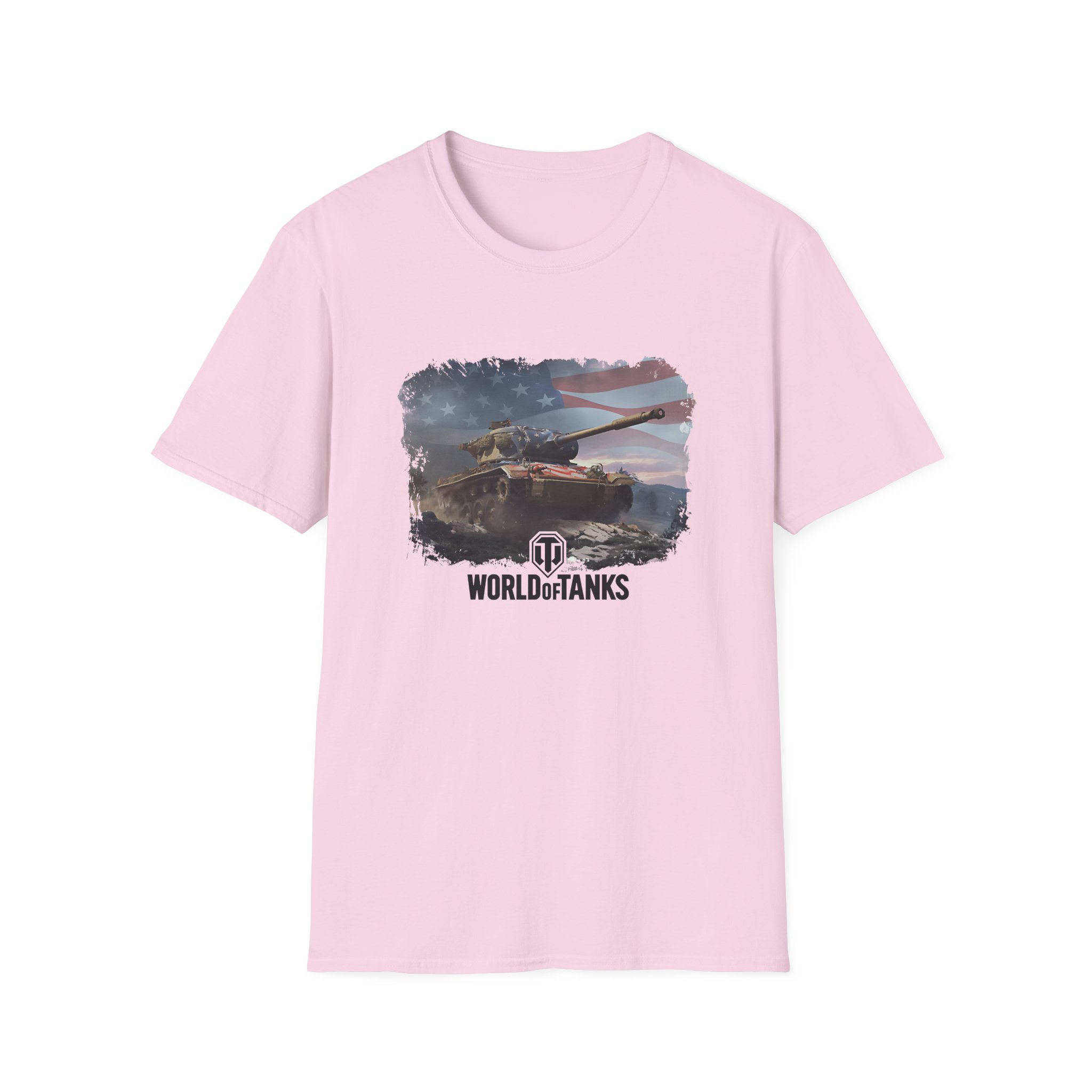 World of Tank Wot July 4th T78 Unisex Softstyle T-Shirt