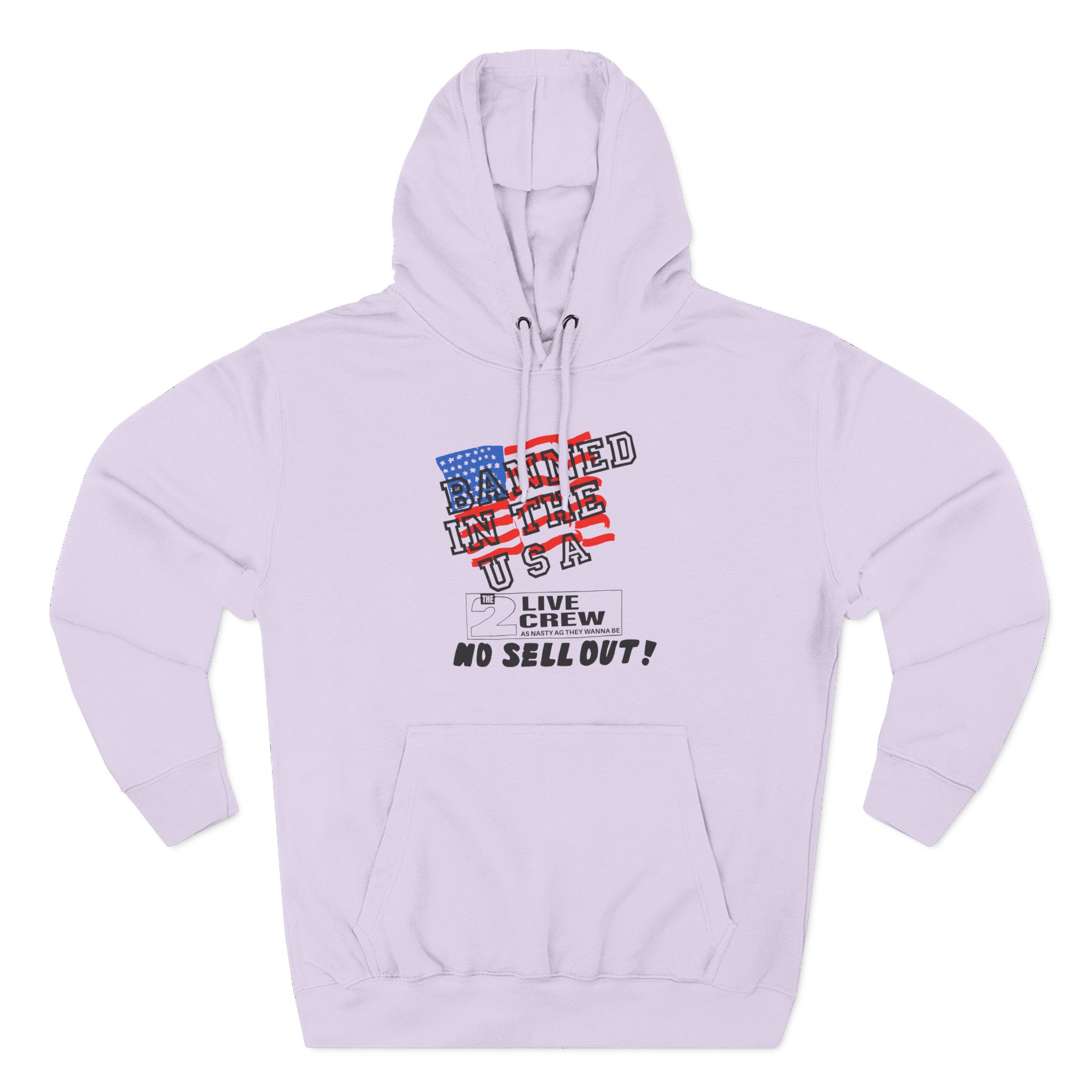 2 Live Crew Banned in the U.s.a. Luke Records Three-Panel Fleece Hoodie
