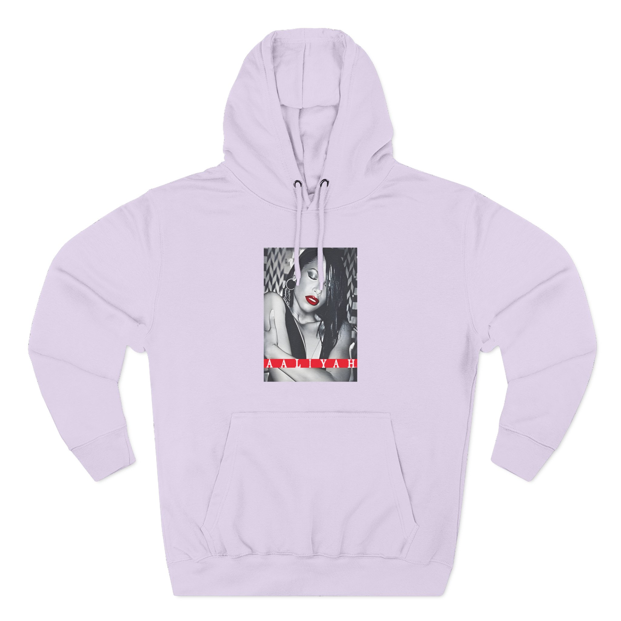 Aaliyah Red Lips Three-Panel Fleece Hoodie