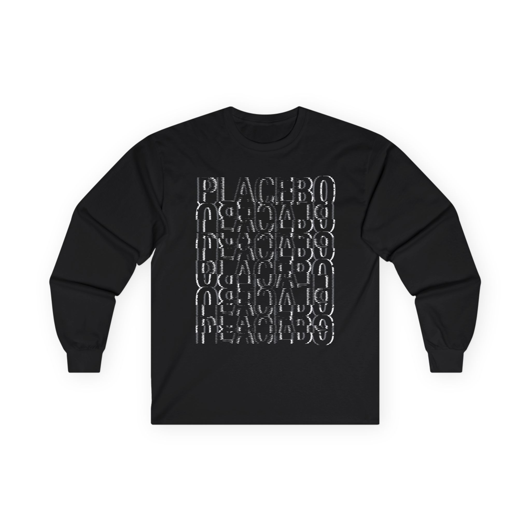 Placebo Black & White Glitch Unisex Ultra Cotton Long Sleeve Tee