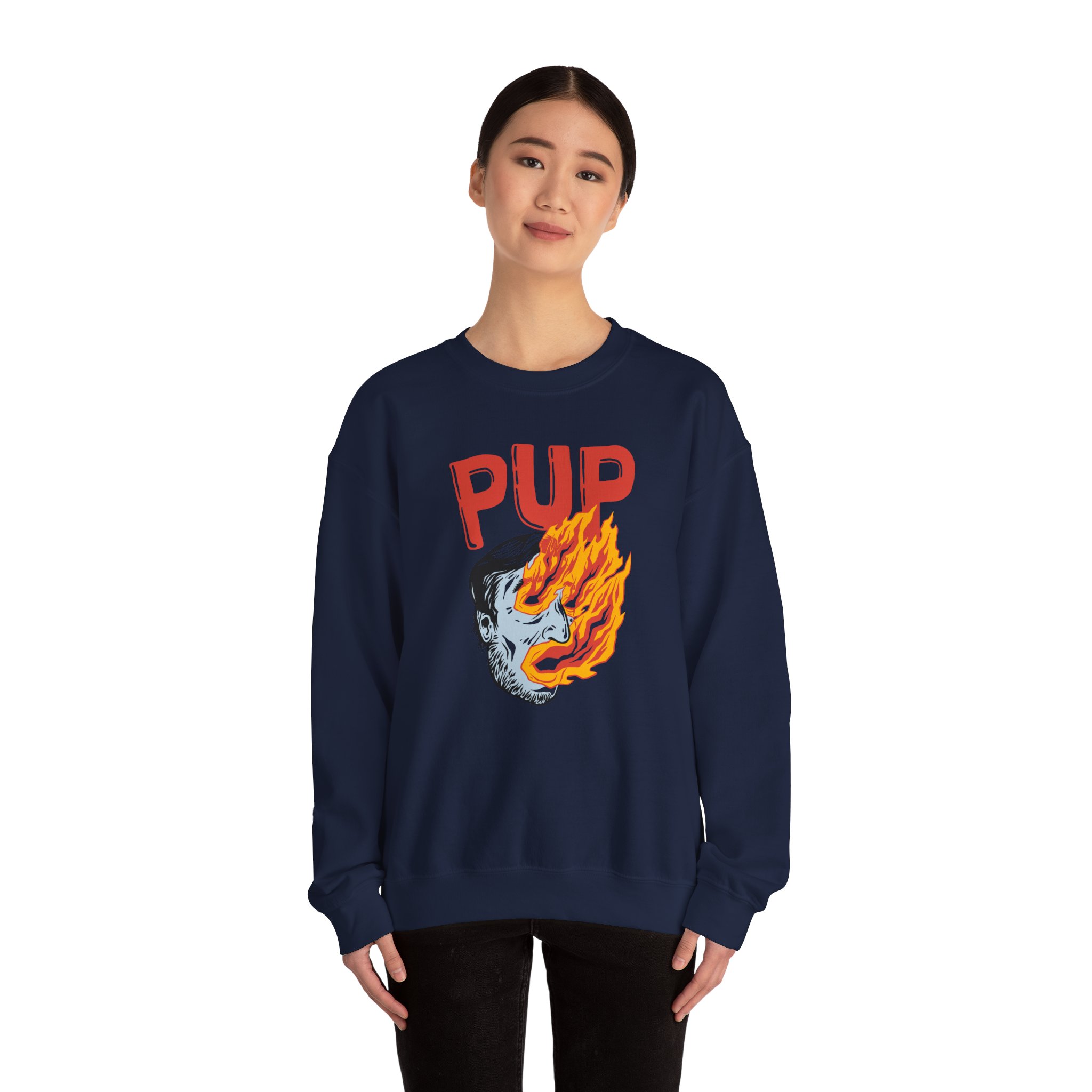 Pup I Hope the World Explodes Unisex Heavy Blend Crewneck Sweatshirt
