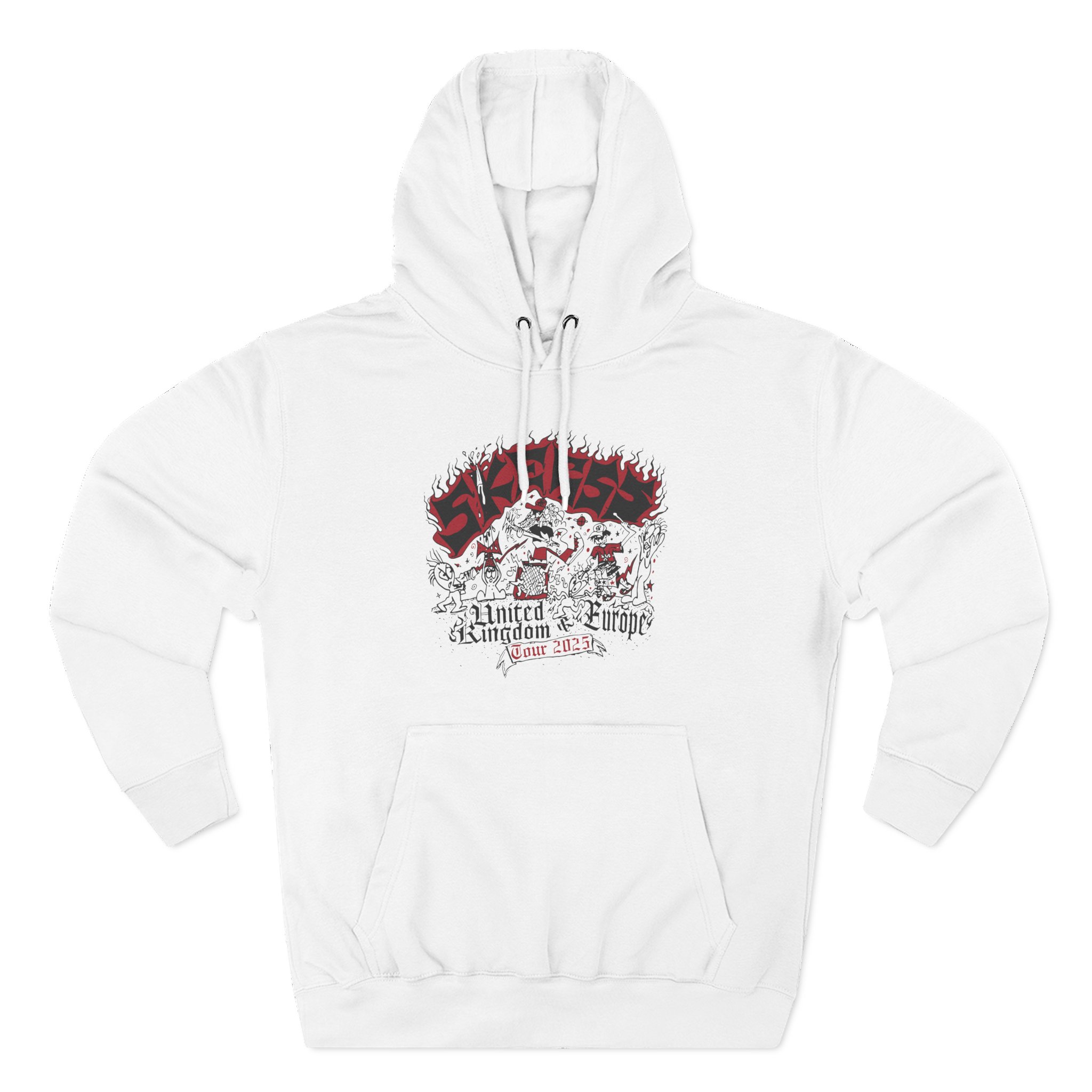 Skegss Uk Eu Tour 2025 Three-Panel Fleece Hoodie