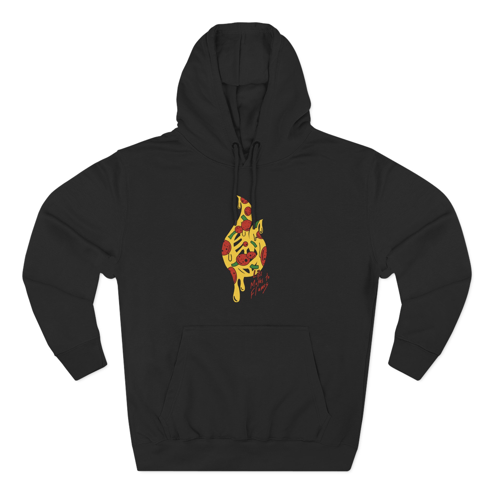 Like Moths to Flames Three-Panel Fleece Hoodie