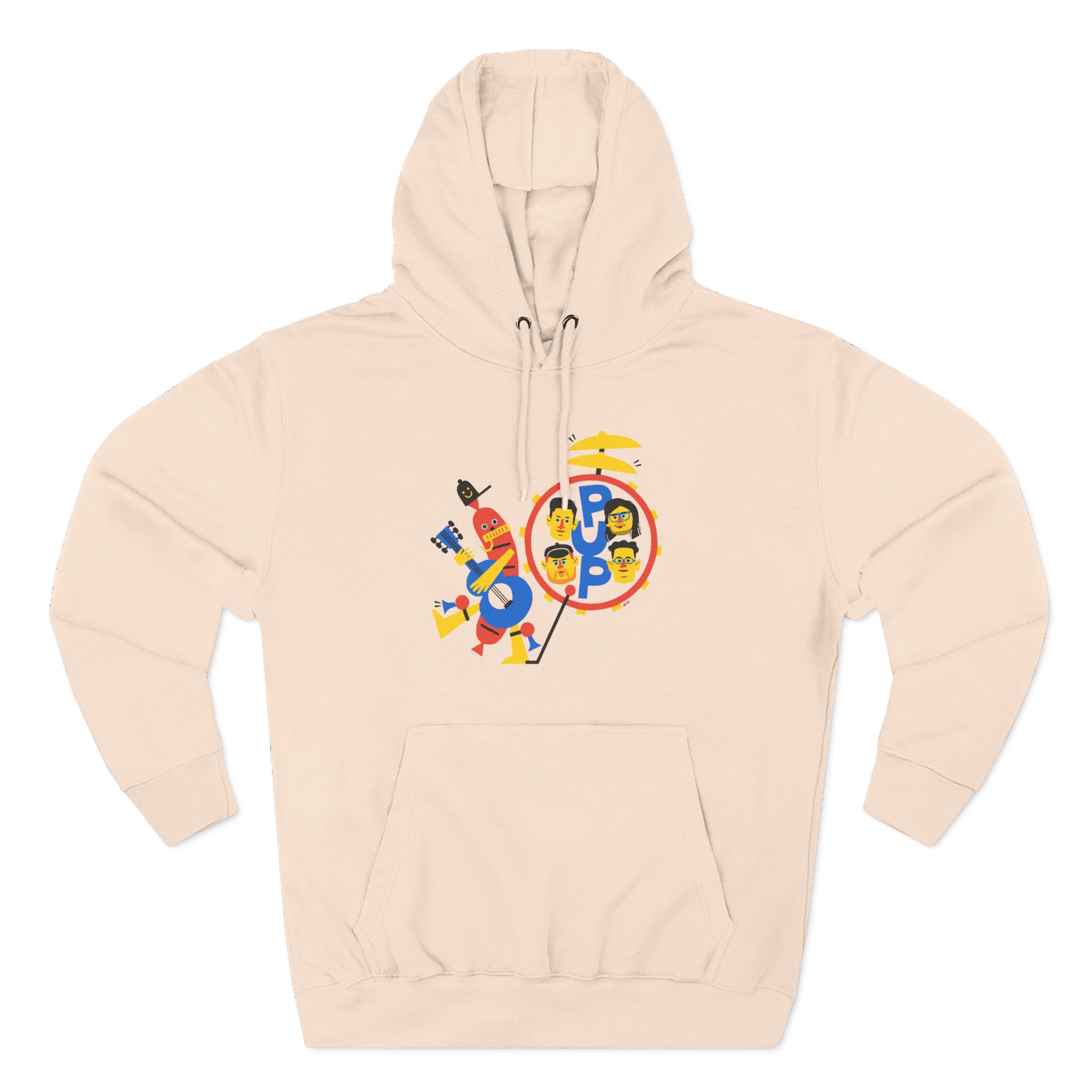 Pup Band of Wiener Three-Panel Fleece Hoodie