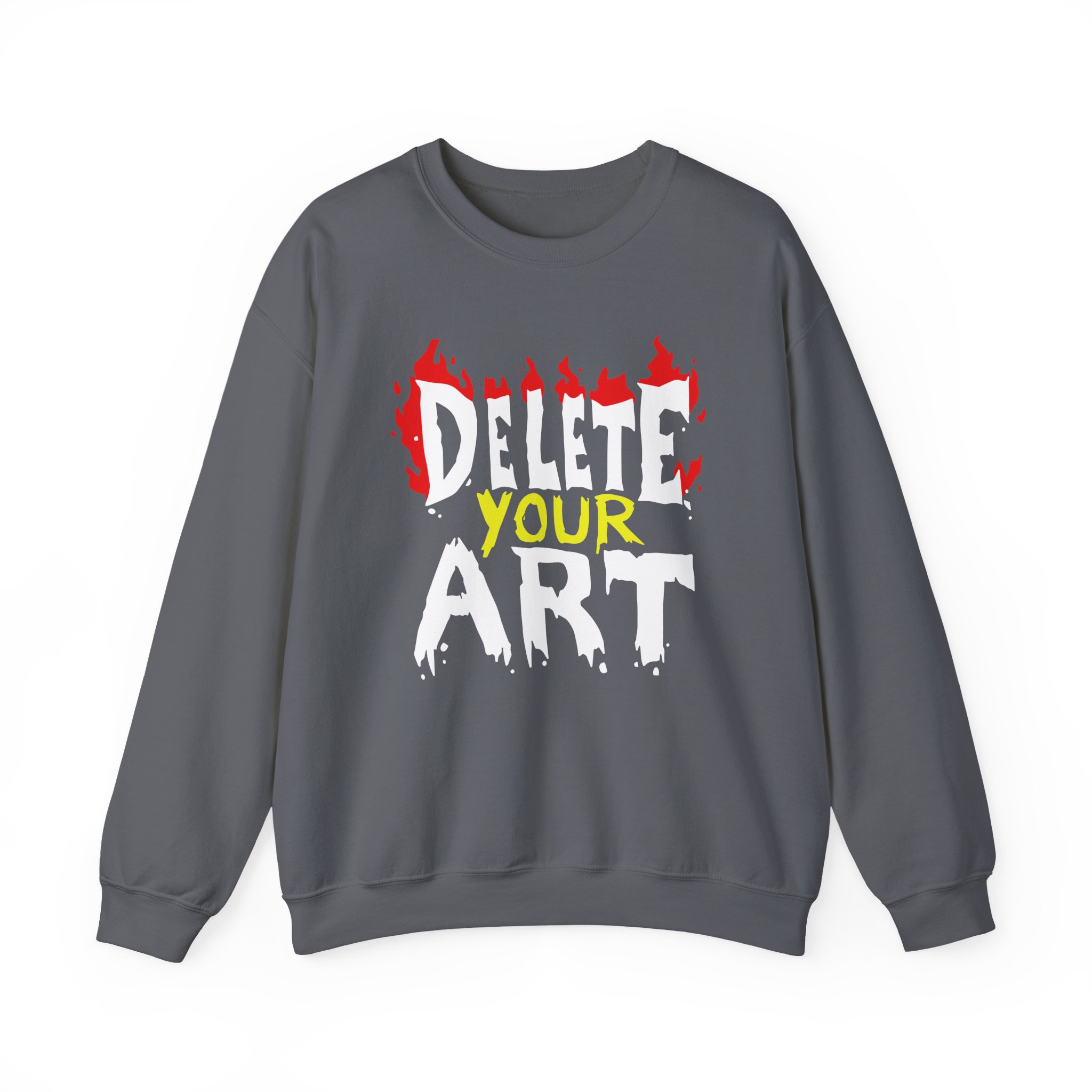 Drawfee Delete Your Art Unisex Heavy Blendâ„¢ Crewneck Sweatshirt