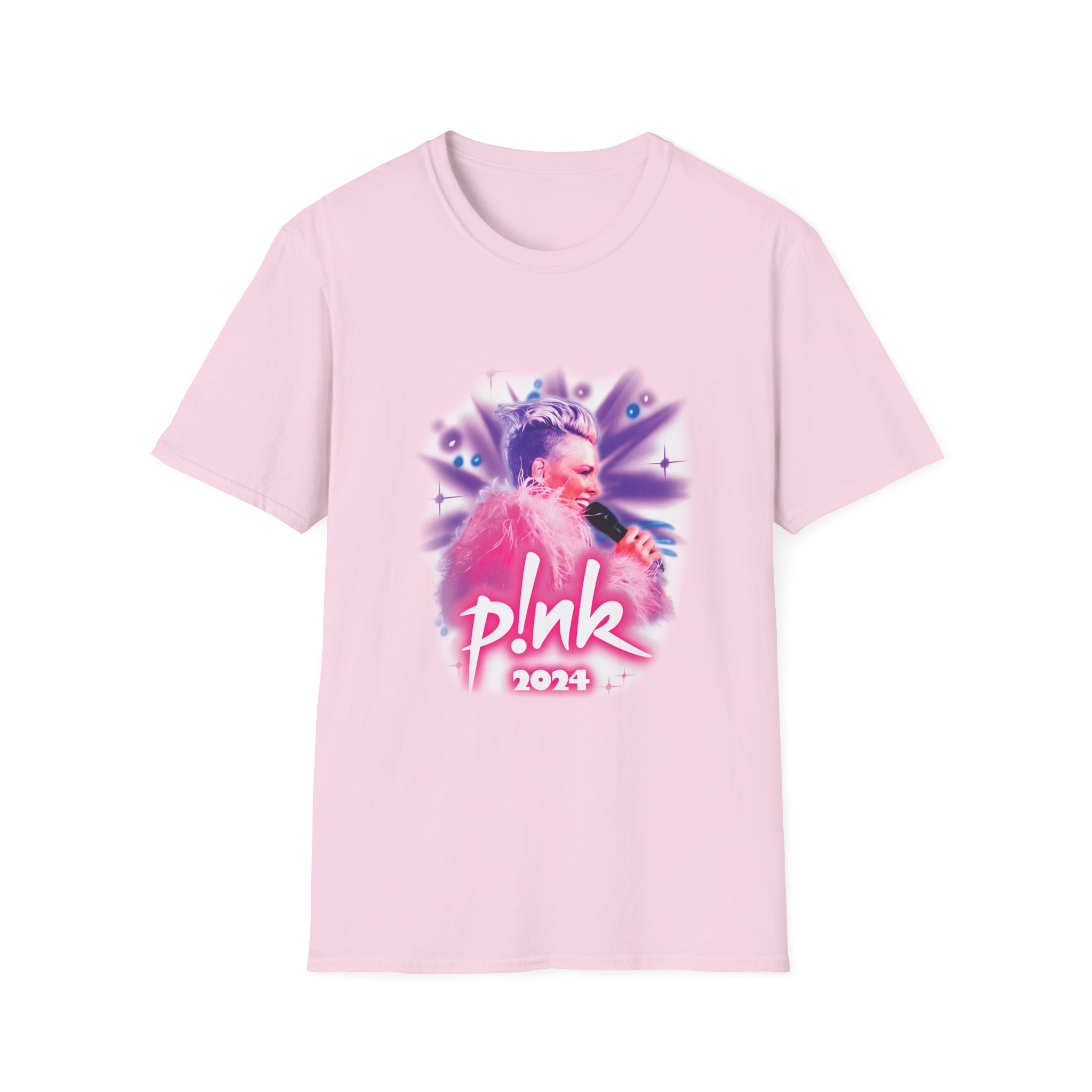 Pink Airbrushed 2024 Unisex Softstyle T-Shirt