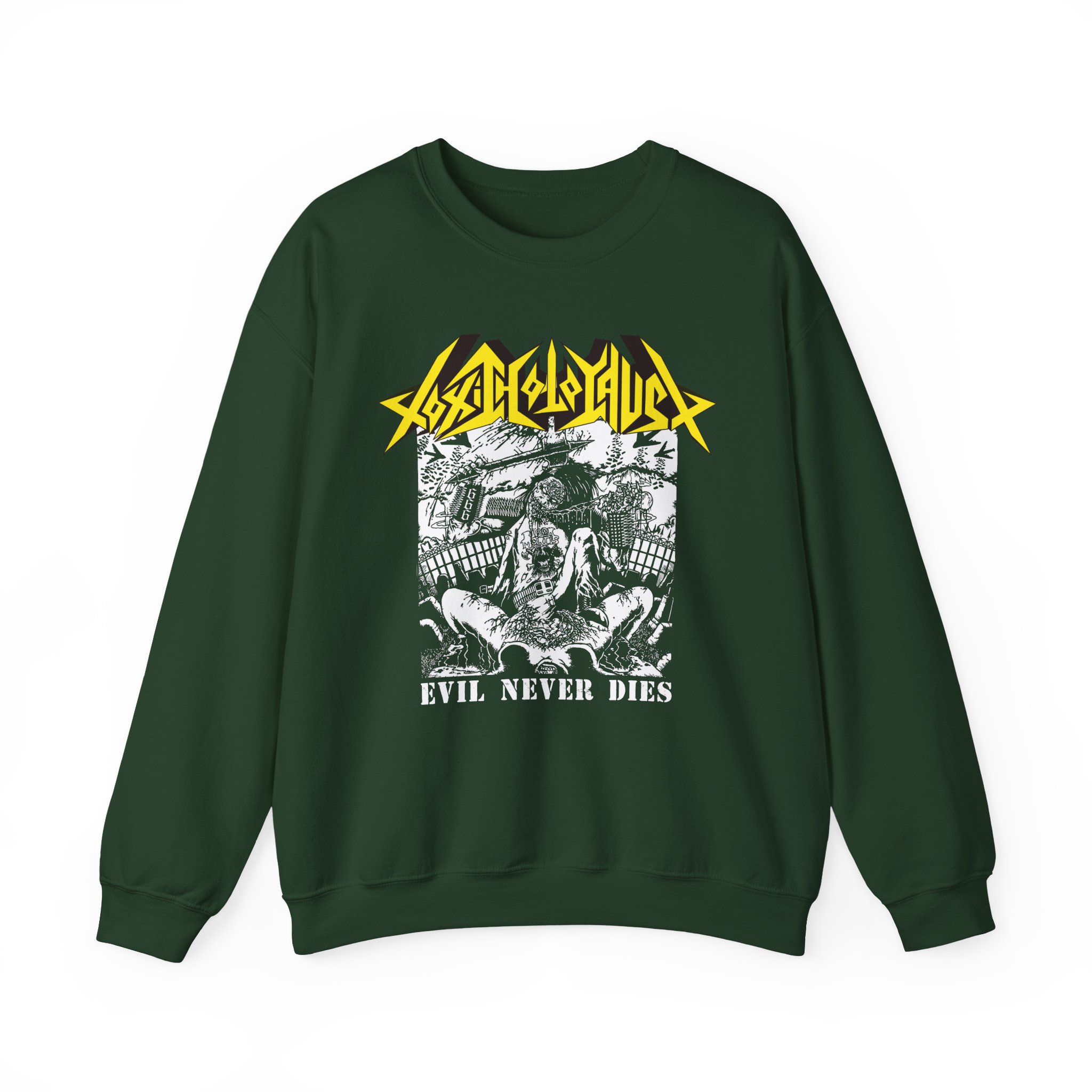 Toxic Holocaust Evil Never Dies Unisex Heavy Blendâ„¢ Crewneck Sweatshirt