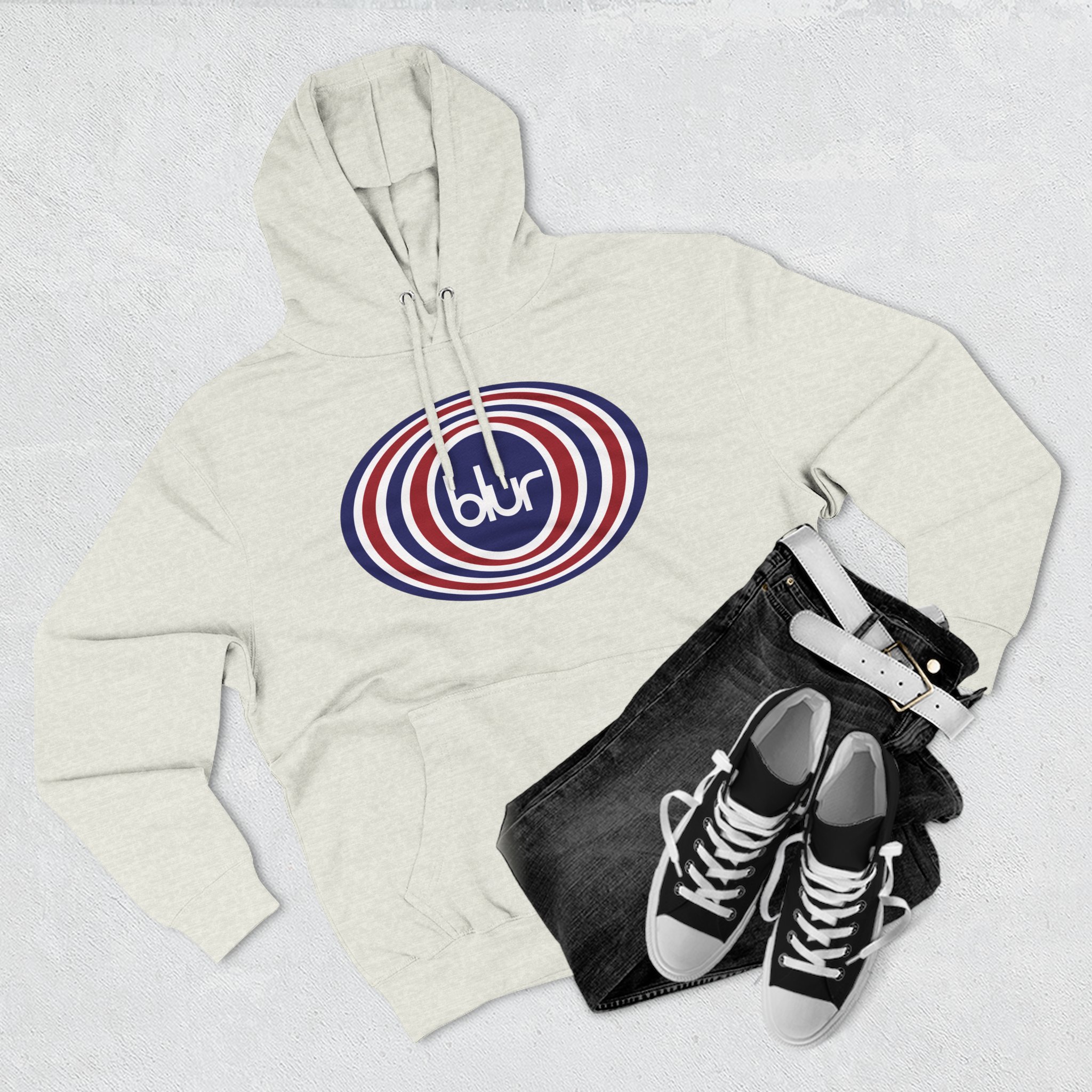 Blur Three-Panel Fleece Hoodie