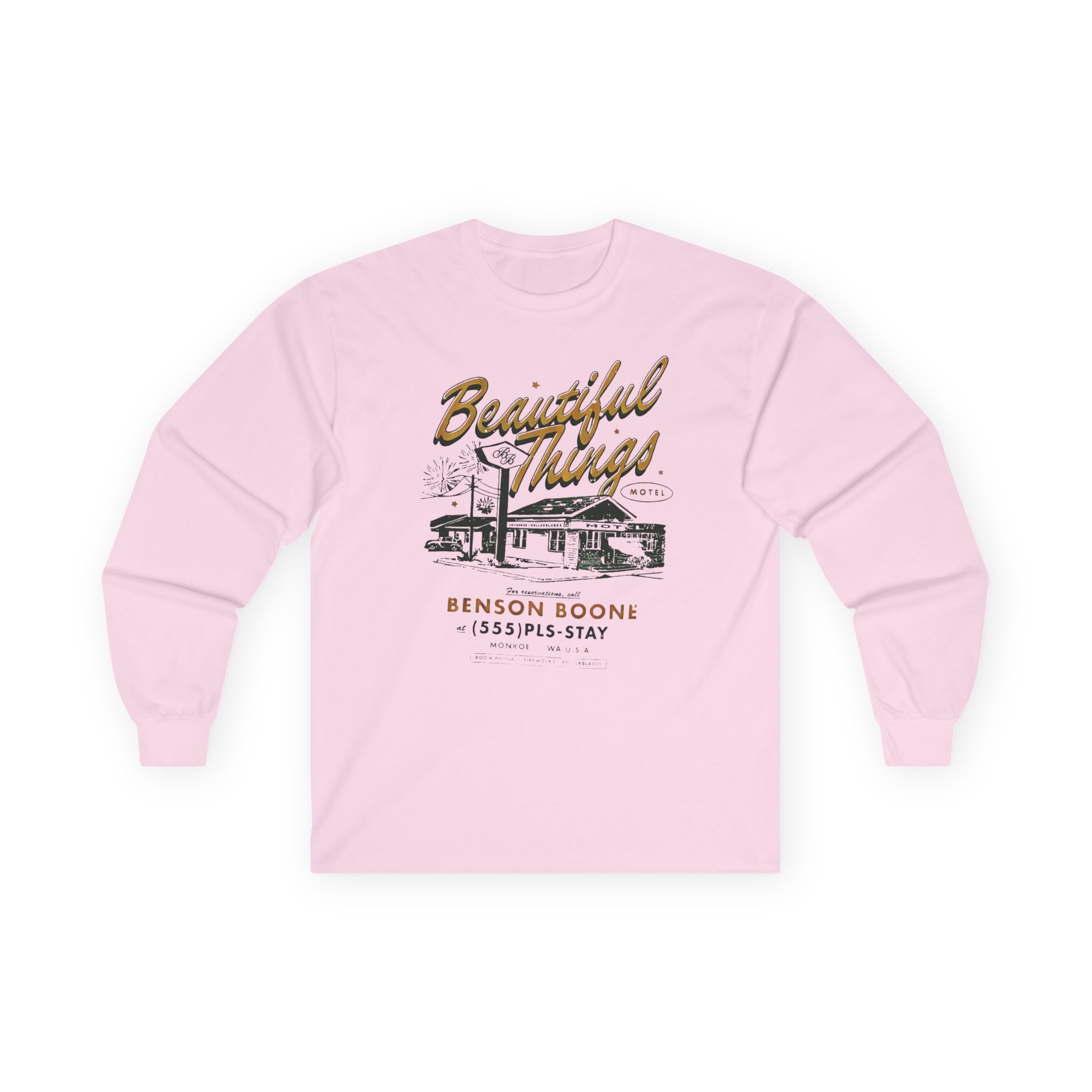 Benson Boone Beautiful Things Motel Unisex Ultra Cotton Long Sleeve Tee