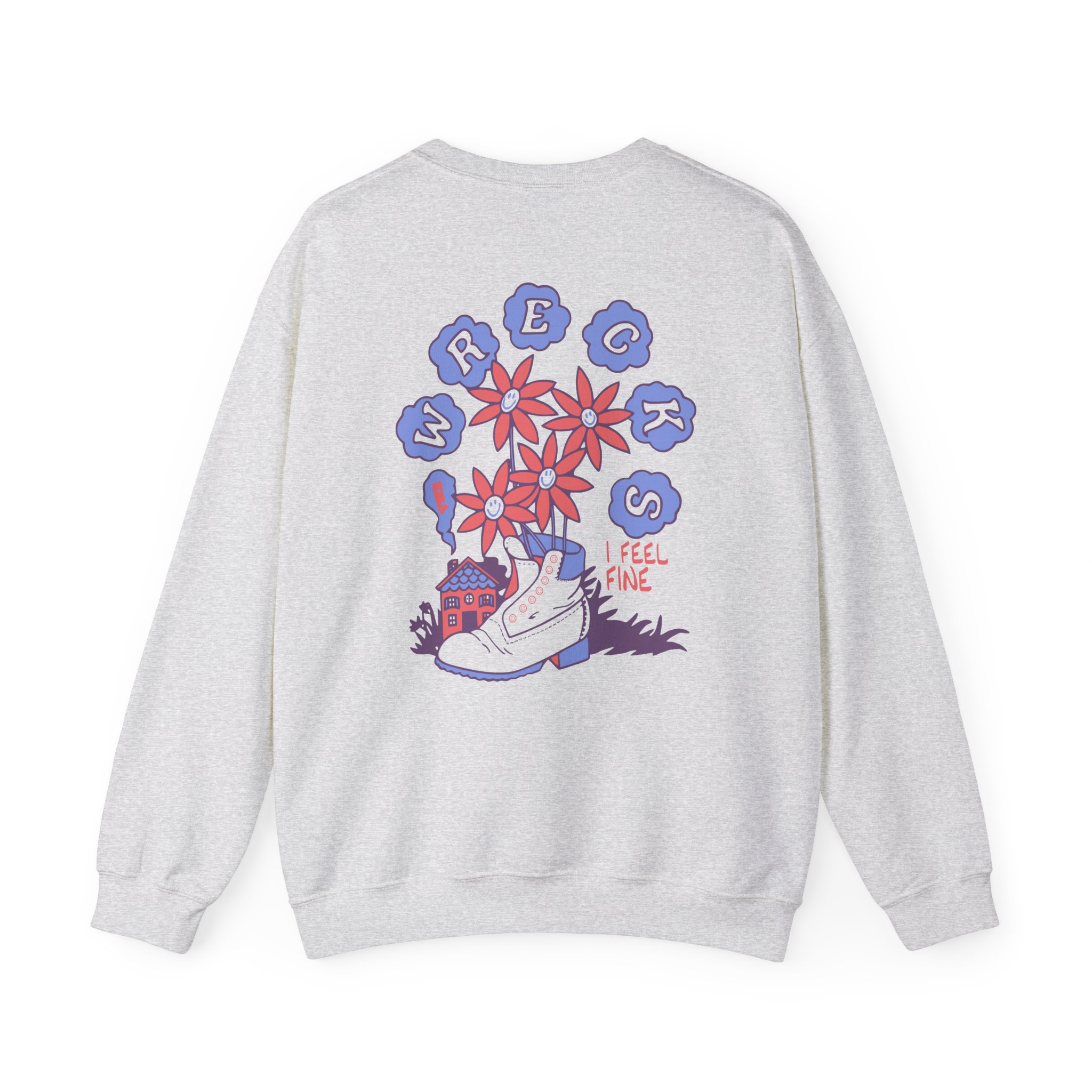 The Wrecks Floral Unisex Heavy Blendâ„¢ Crewneck Sweatshirt