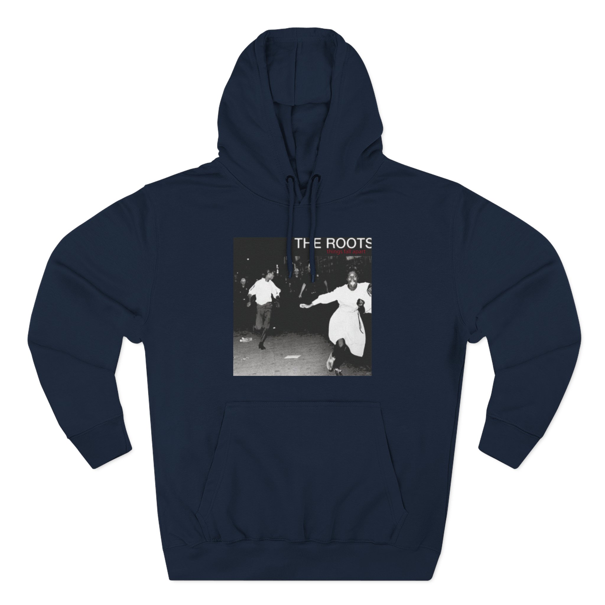 The Roots Things Fall Apart Album Cover Three-Panel Fleece Hoodie