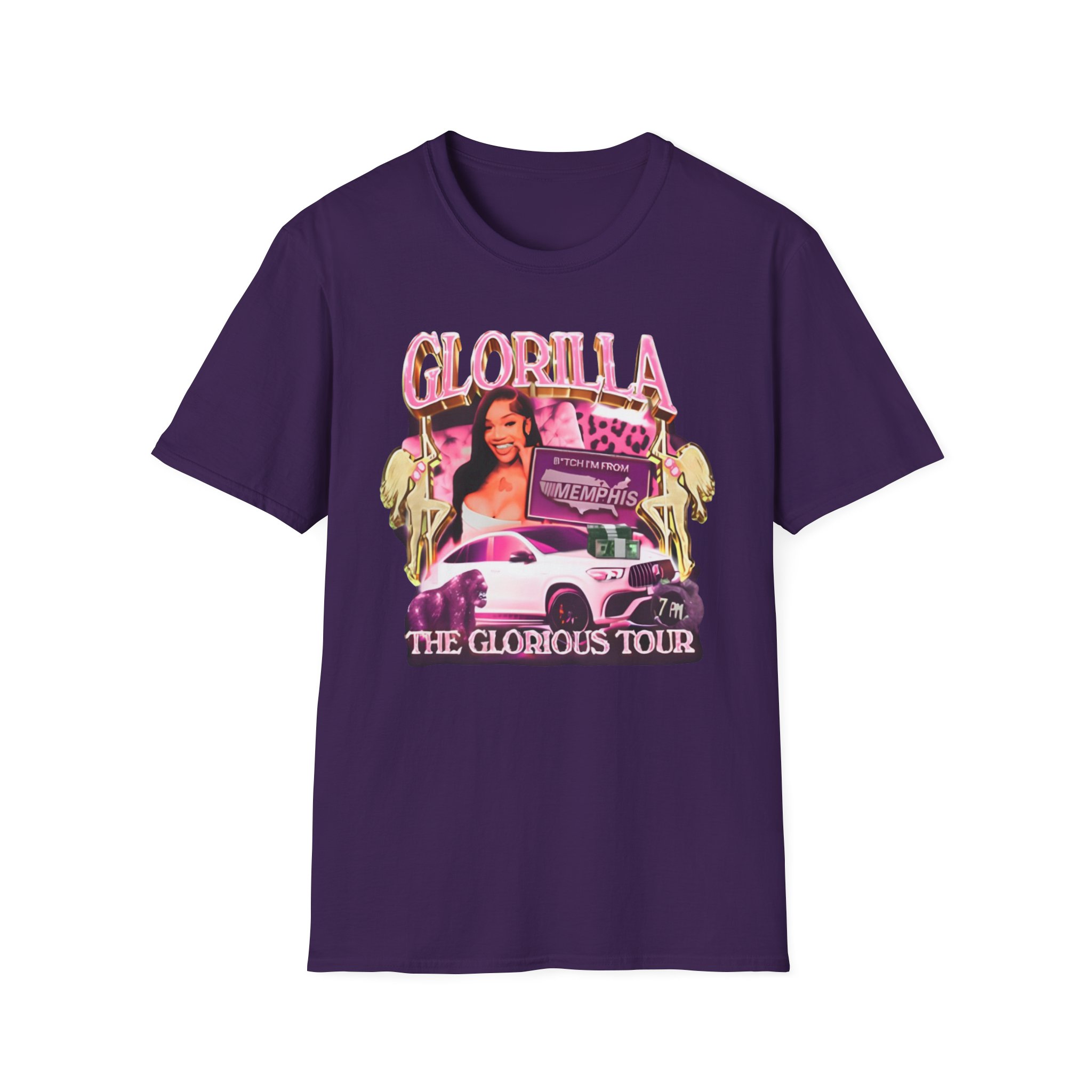 Glorilla Glorious Tour From Memphis Unisex Softstyle T-Shirt