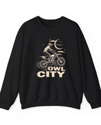 Owl City Motorcycle Puff Unisex Heavy Blend™ Crewneck Sweatshirt