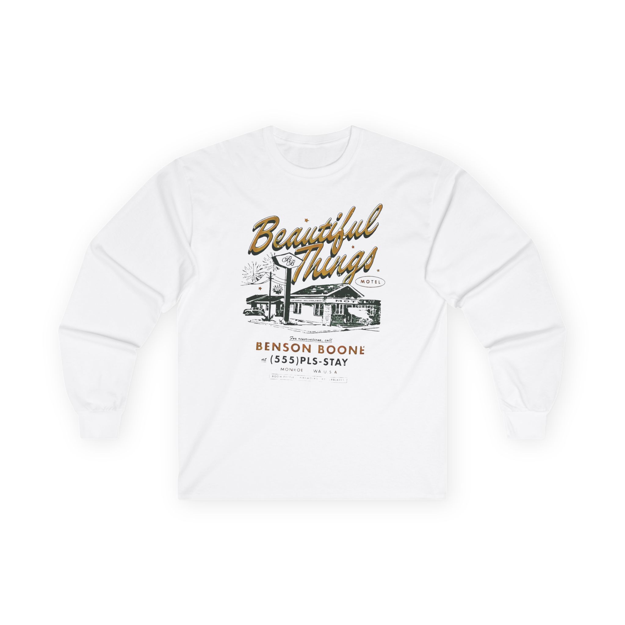 Benson Boone Beautiful Things Motel Unisex Ultra Cotton Long Sleeve Tee