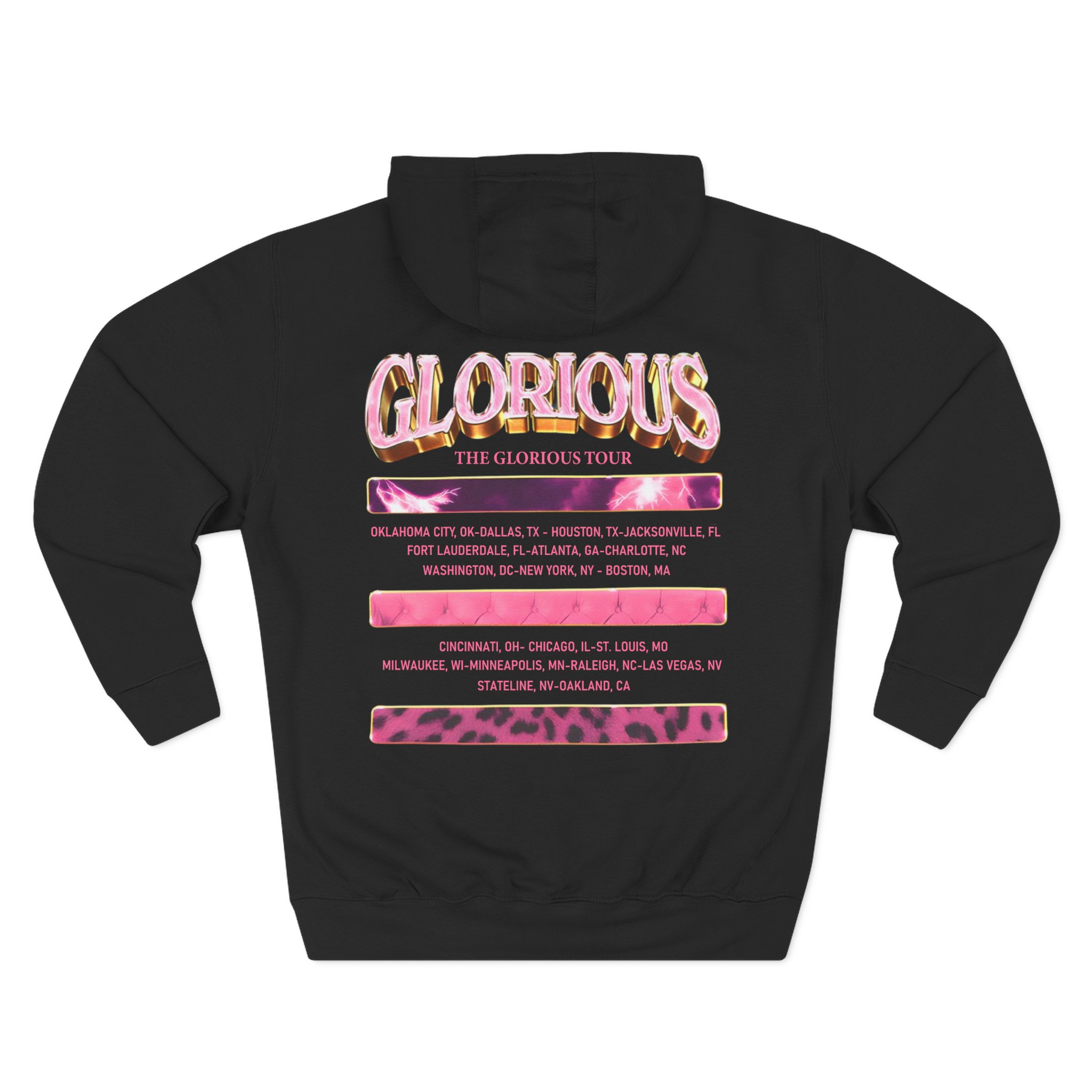 Glorilla Glorious Tour From Memphis Three-Panel Fleece Hoodie