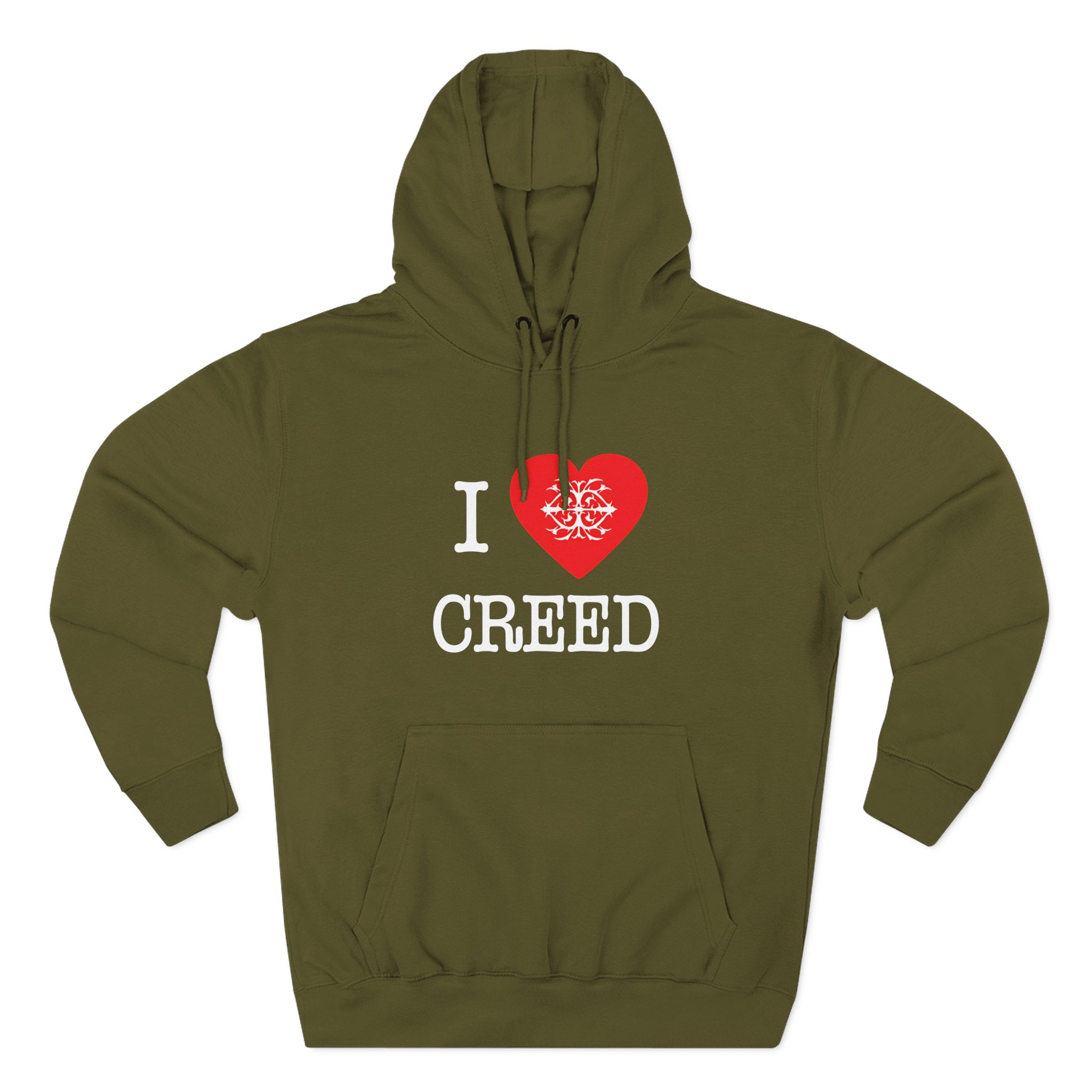Creed, I Heart Creed Three-Panel Fleece Hoodie