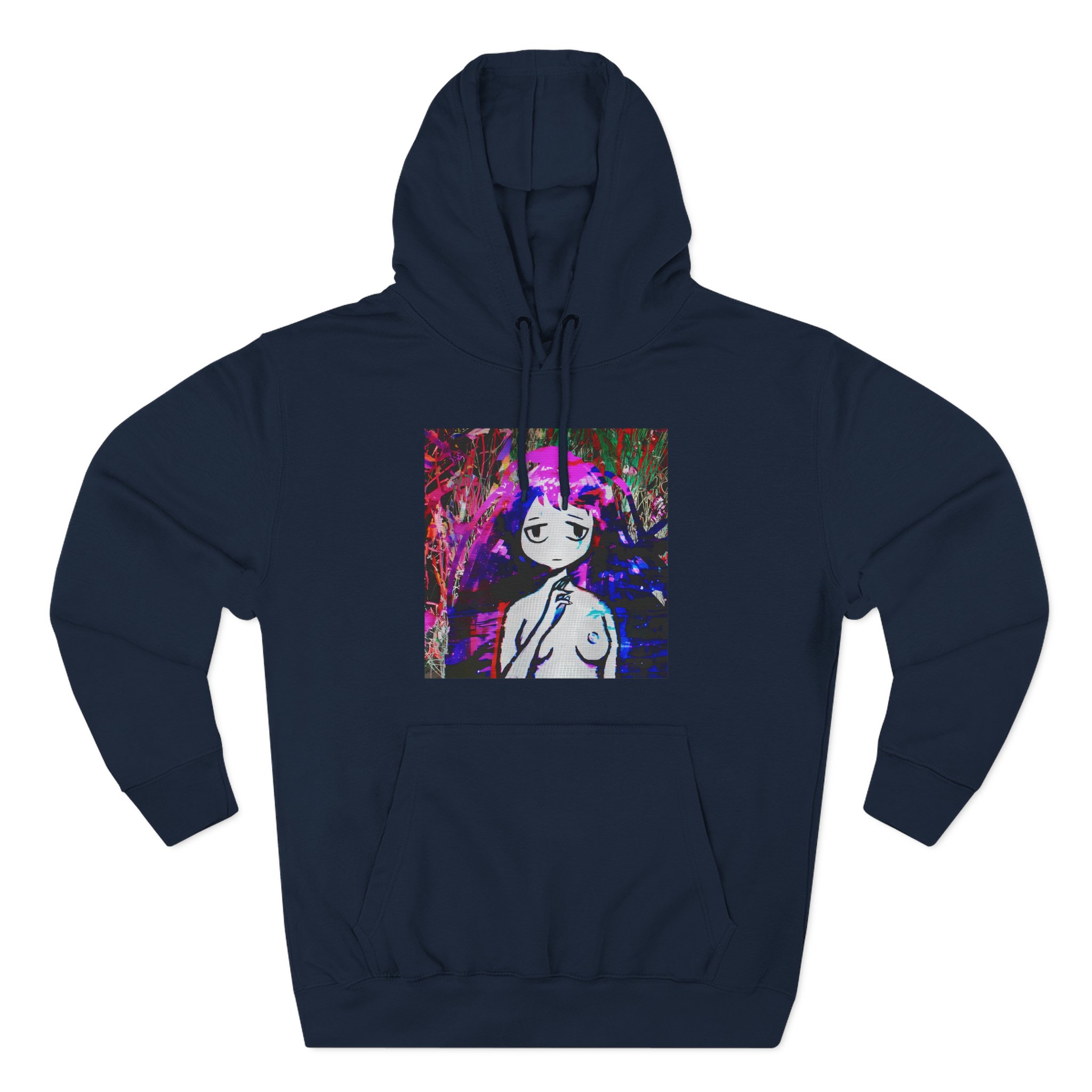 Sewerslvt Draining Love Story 1 Album Cover Three-Panel Fleece Hoodie