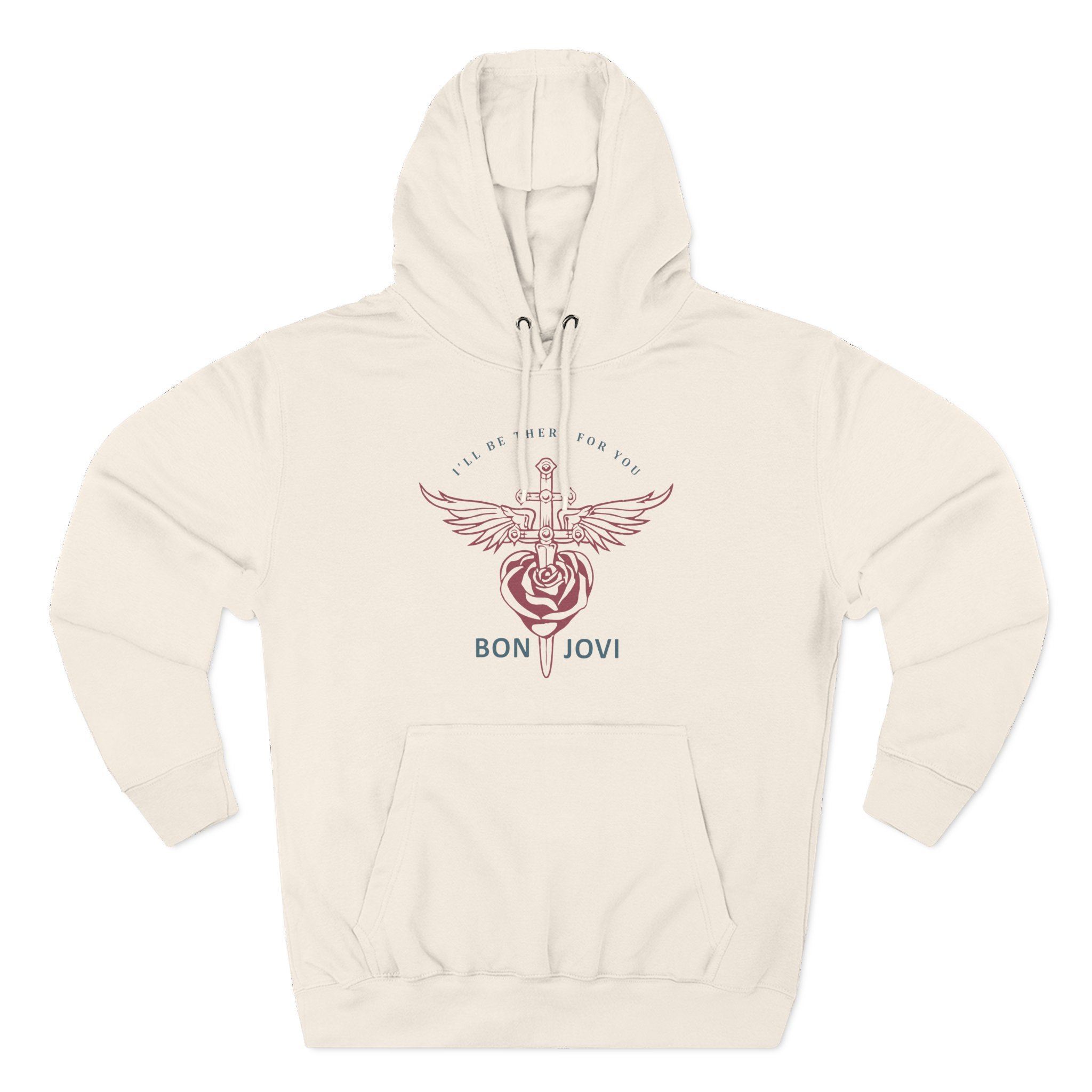 Bon Jovi Glass Heart & Dagger Three-Panel Fleece Hoodie