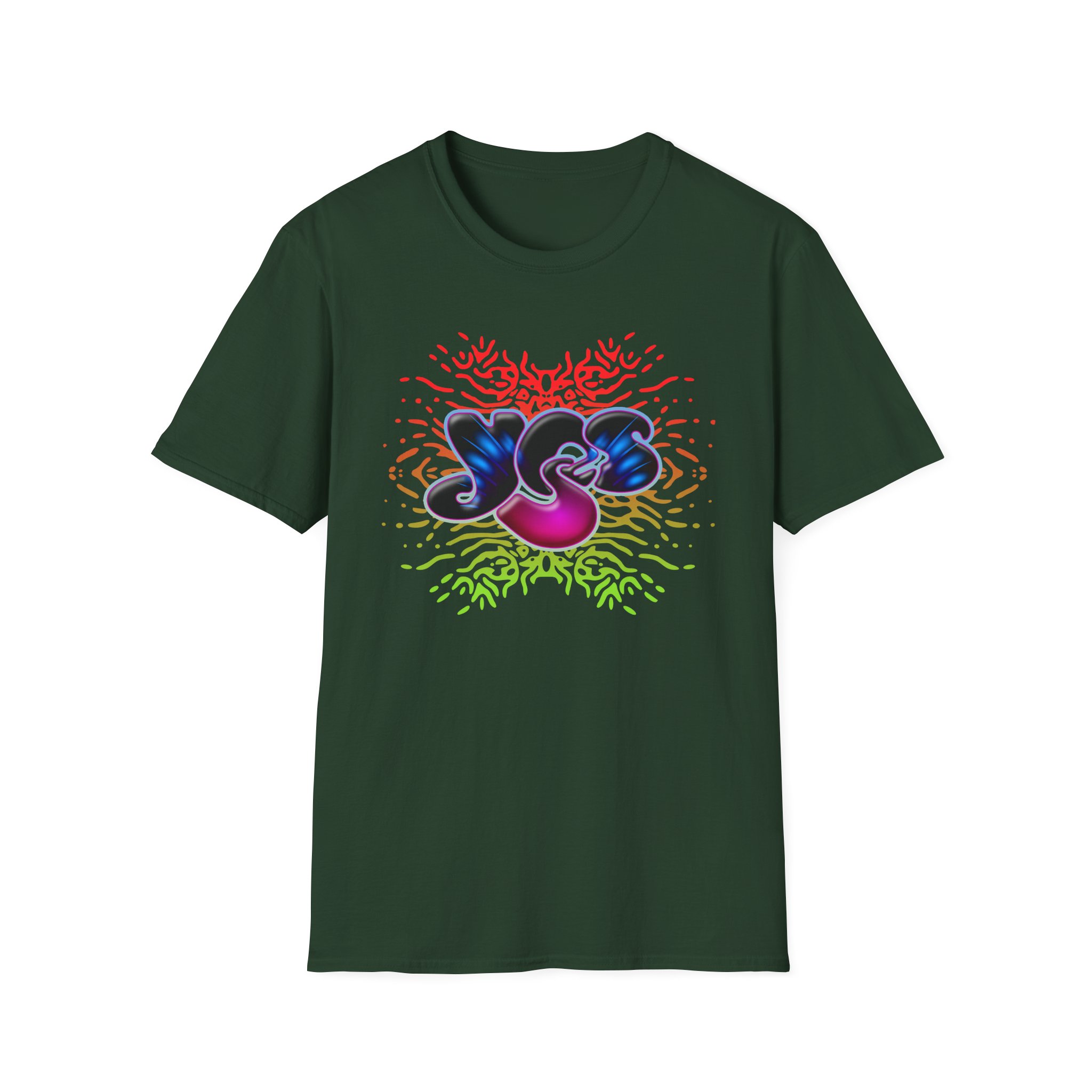Yes Rainbow Abstract Logo Unisex Softstyle T-Shirt