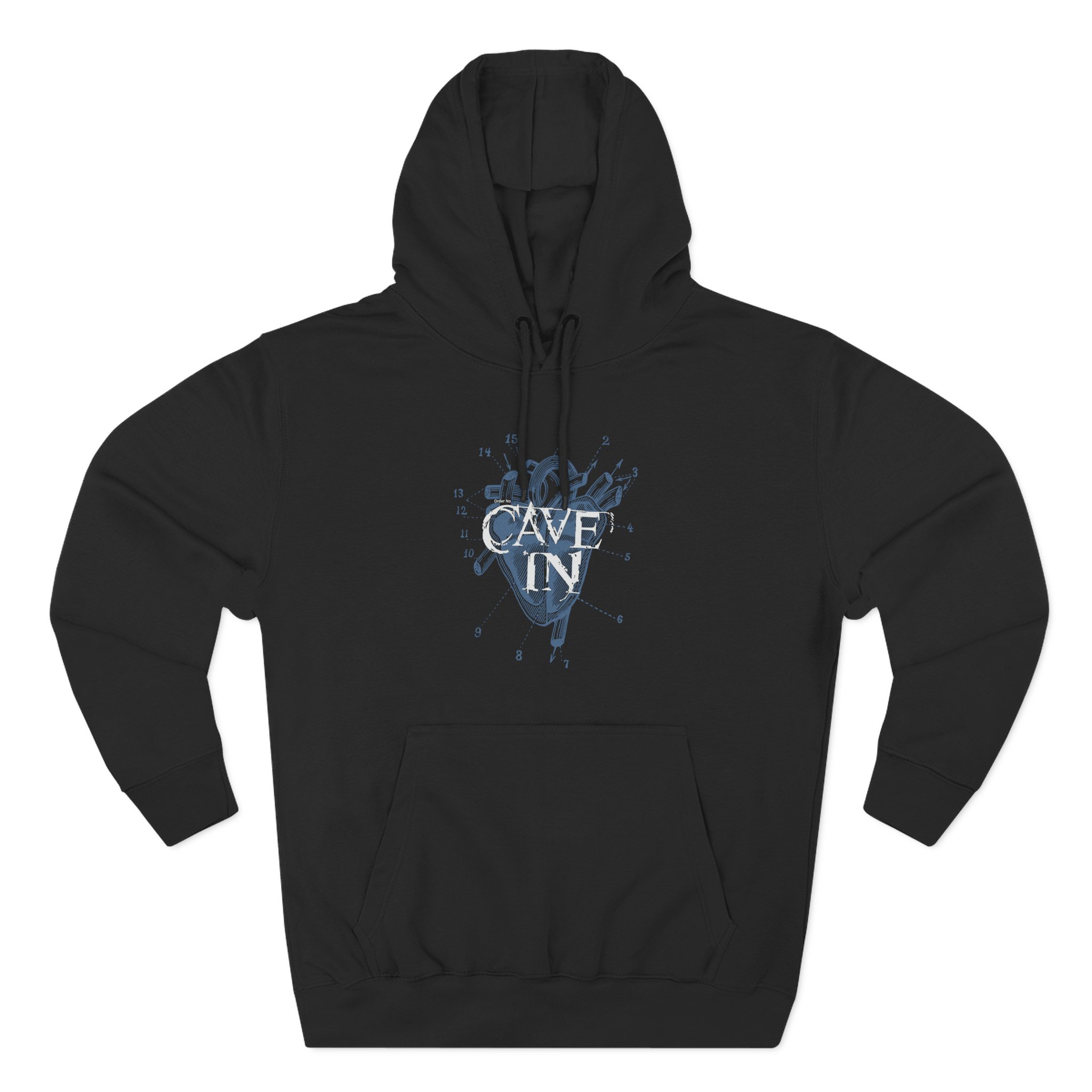 Cave in Uyhs Heart Three-Panel Fleece Hoodie