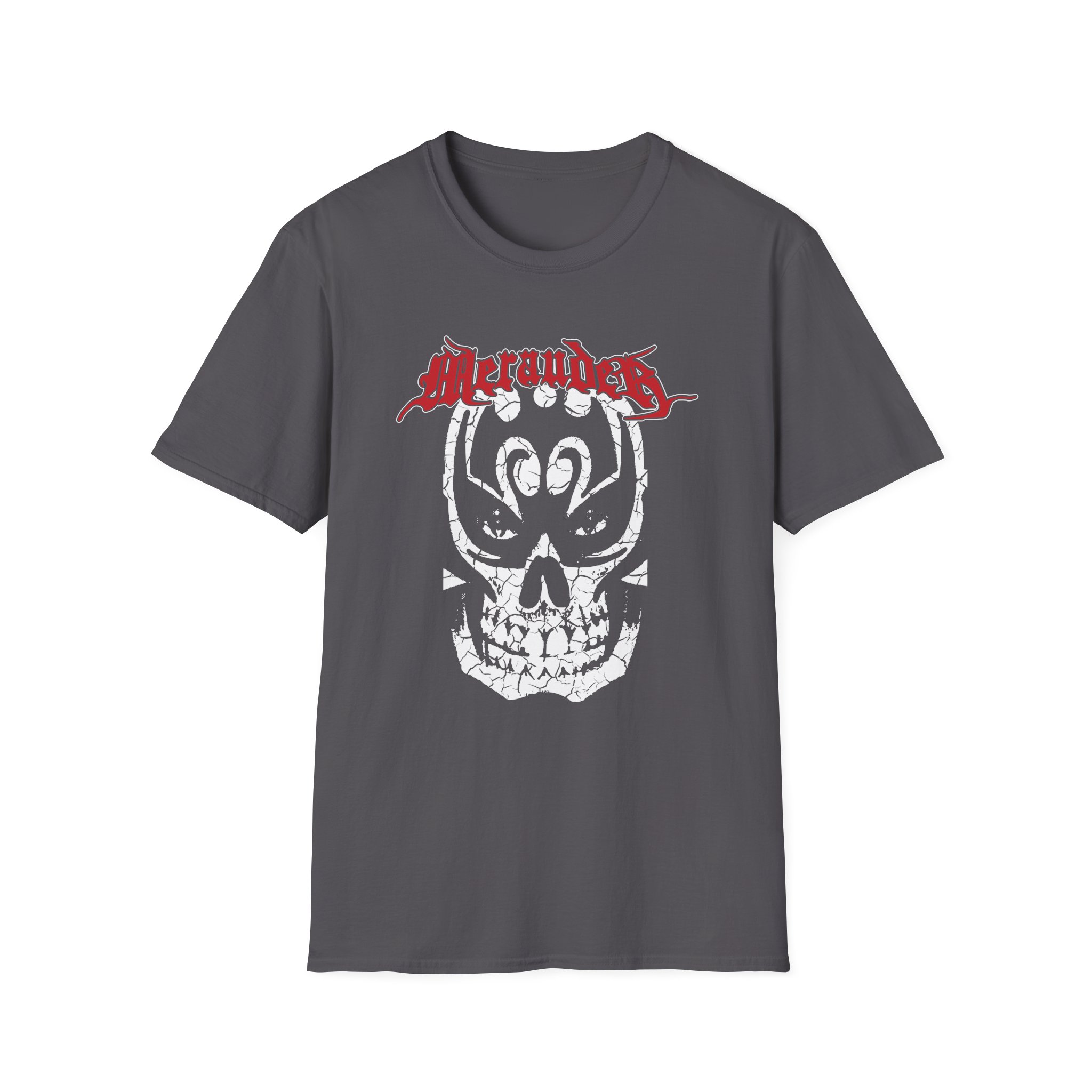 Merauder Cracked Skull Unisex Softstyle T-Shirt