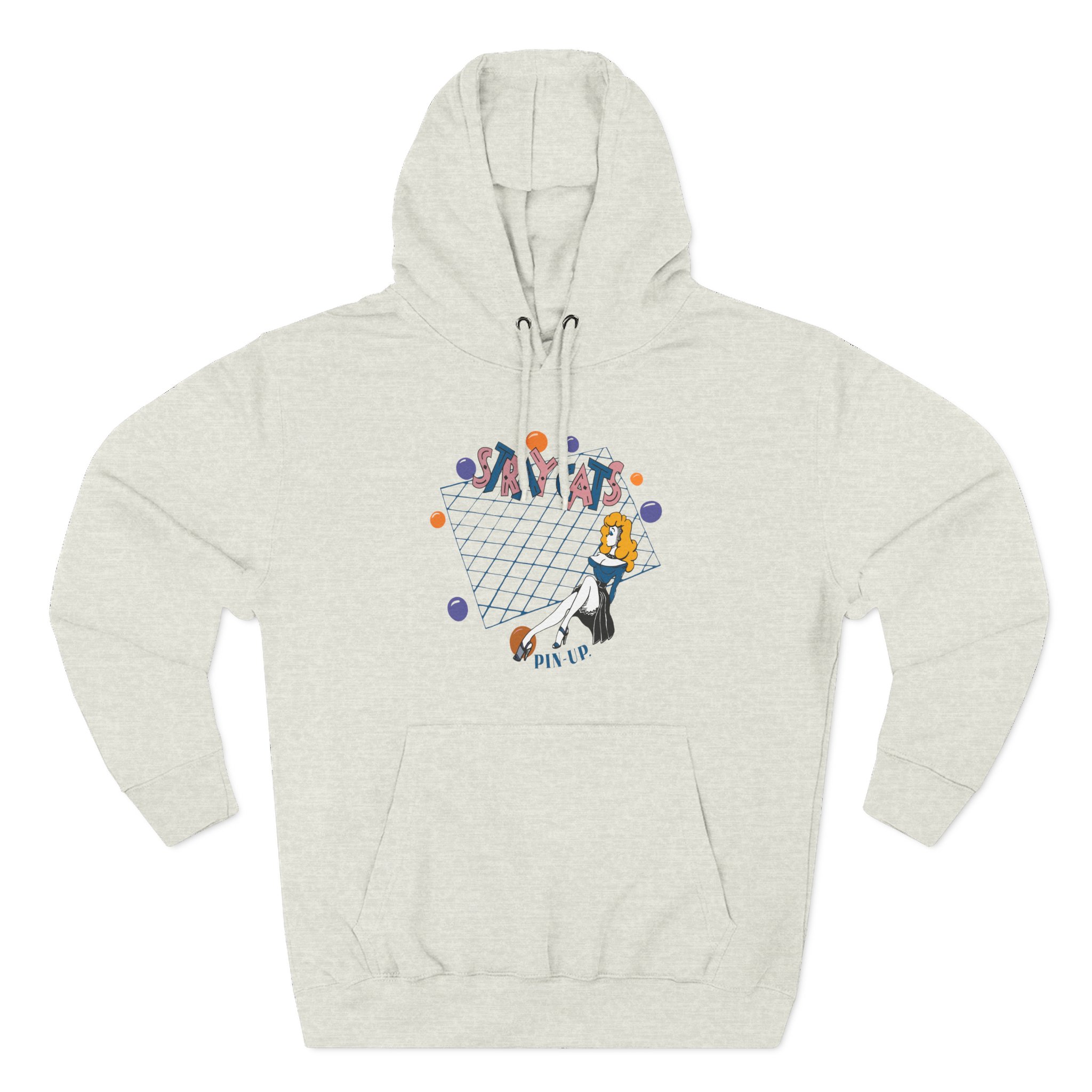 Stray Cats Pin Up Three-Panel Fleece Hoodie