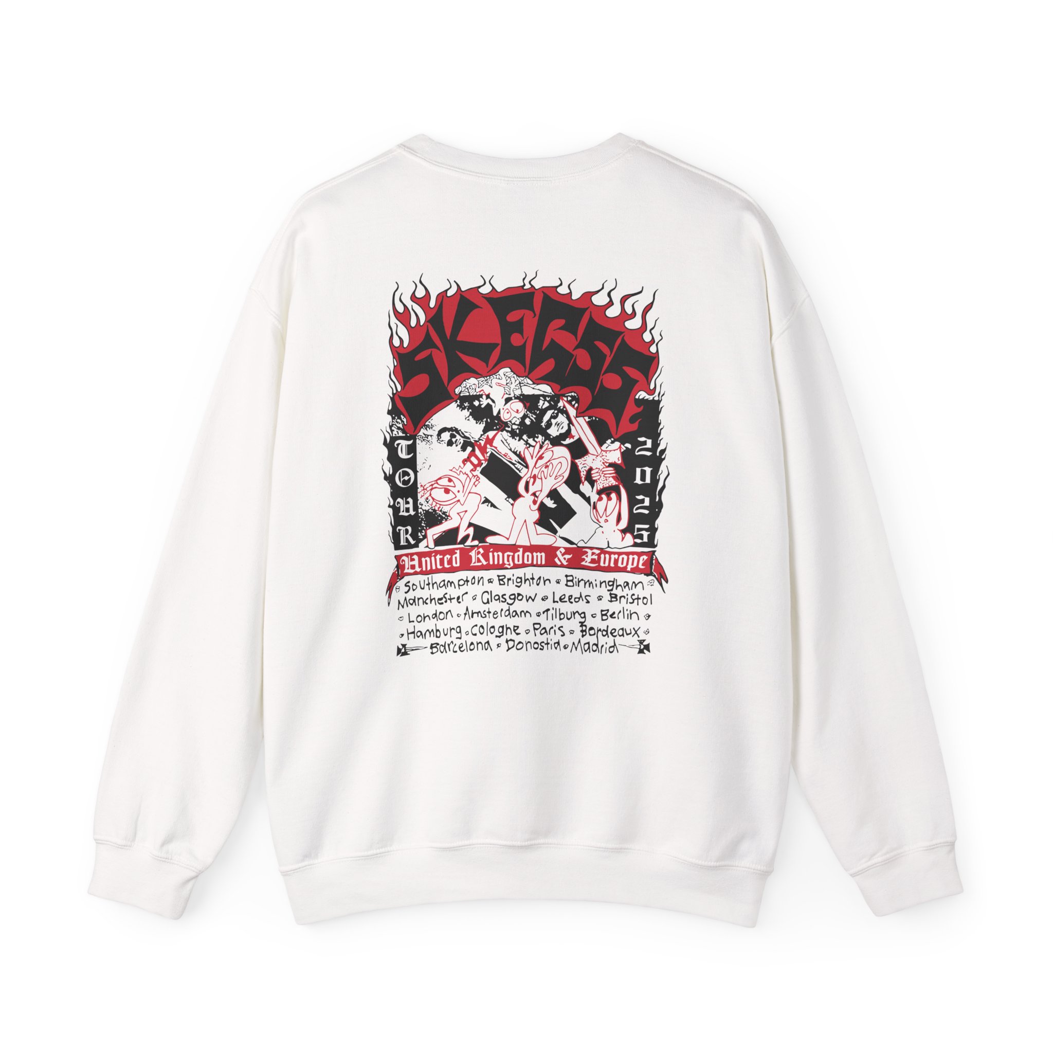 Skegss Uk Eu Tour 2025 Unisex Heavy Blendâ„¢ Crewneck Sweatshirt