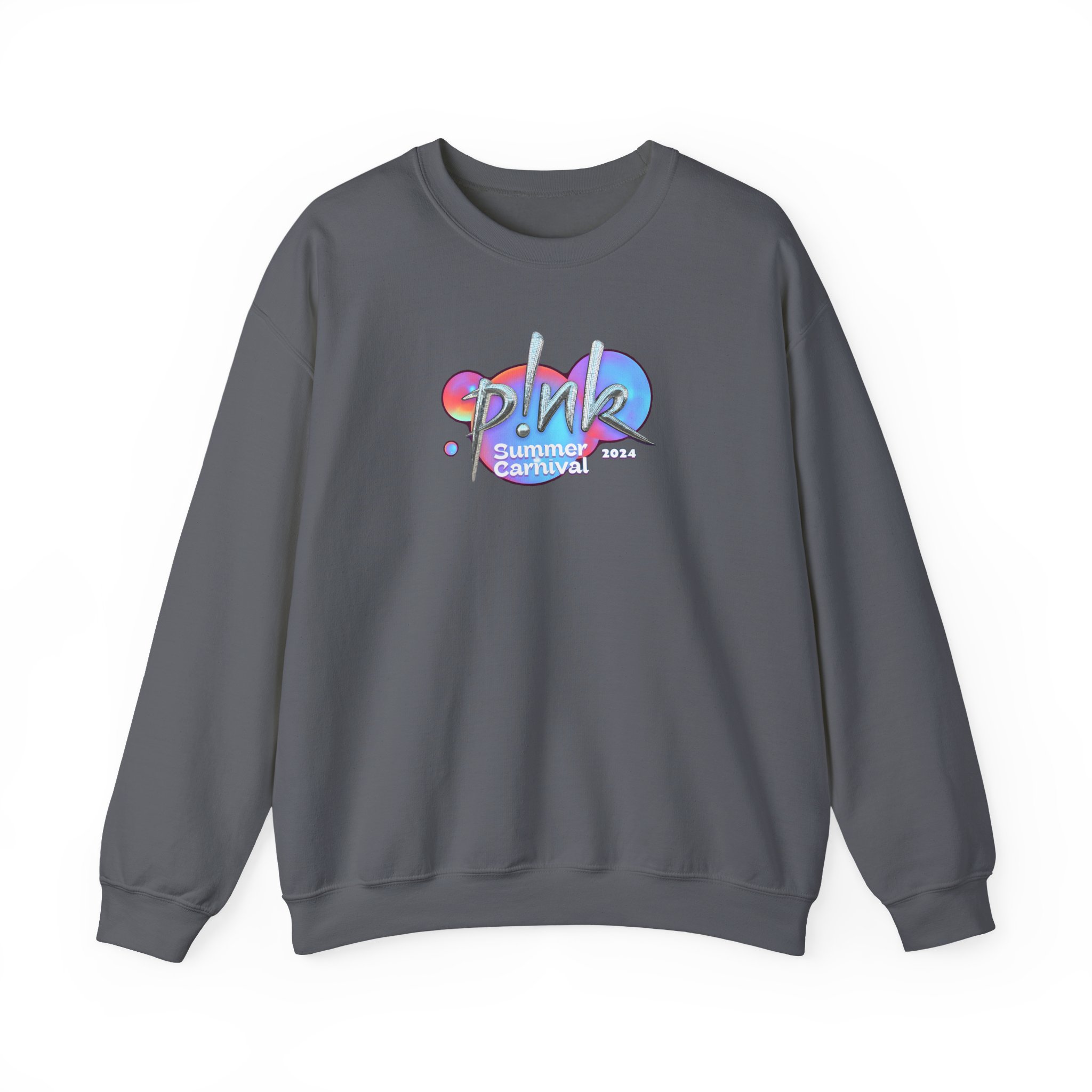 P!nk Split Tie Dye Unisex Heavy Blendâ„¢ Crewneck Sweatshirt