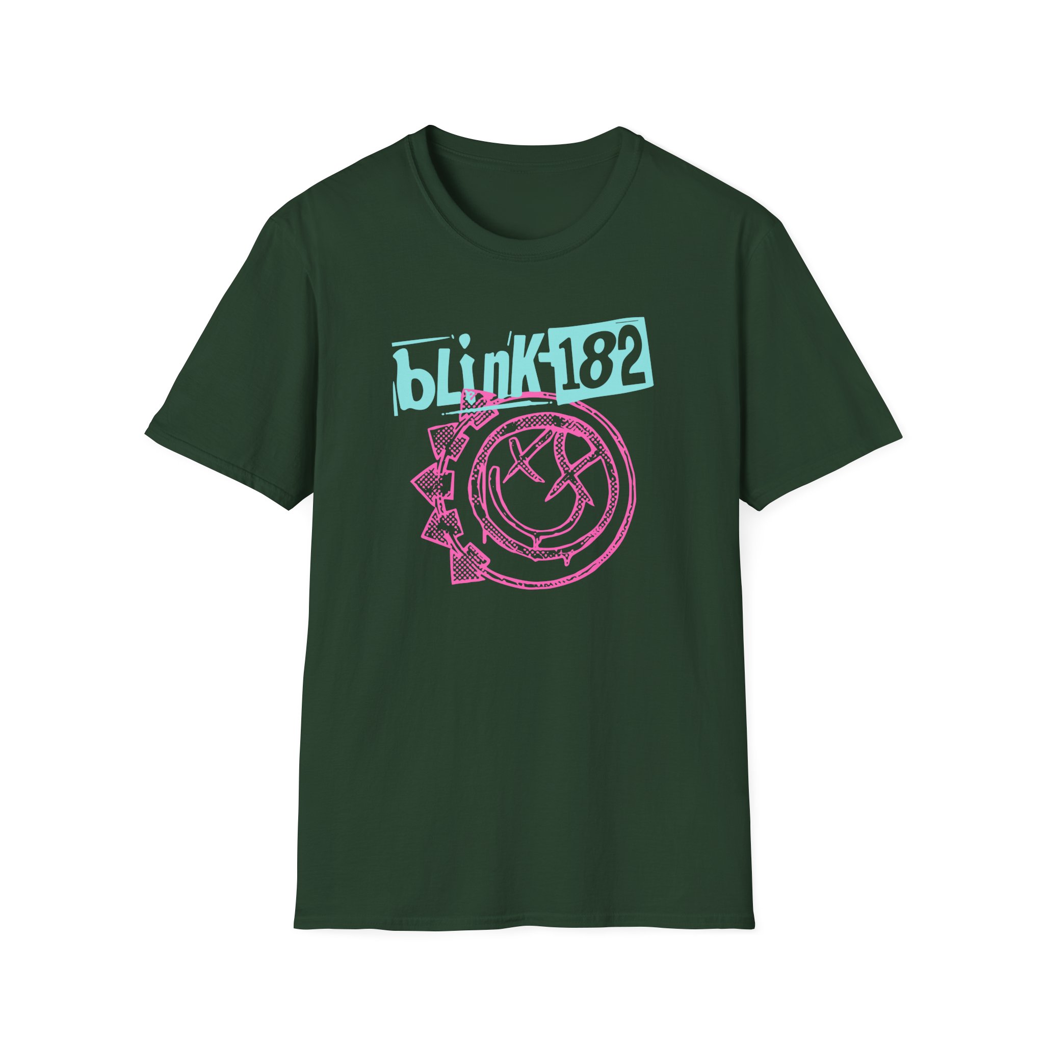 Blink 182 Smiley Crop Unisex Softstyle T-Shirt