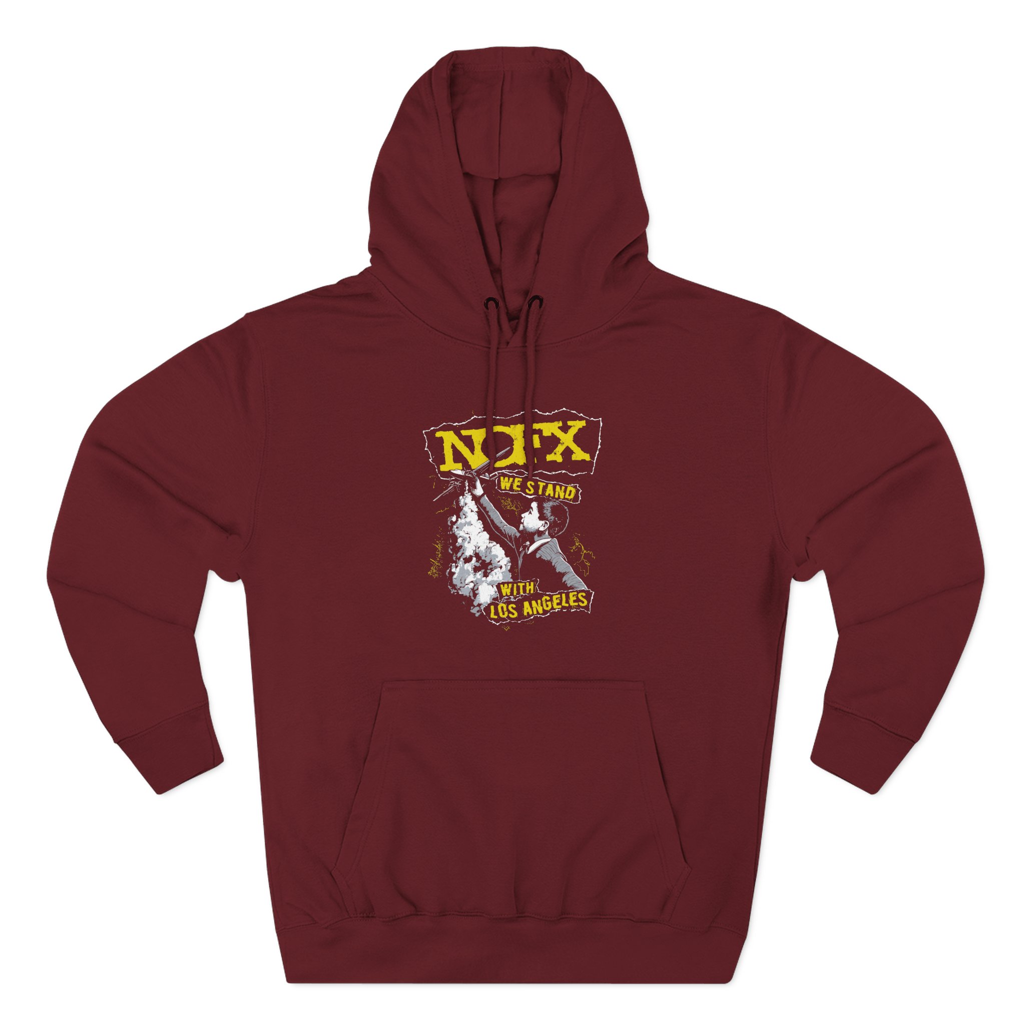 Nofx Fire Relief Three-Panel Fleece Hoodie