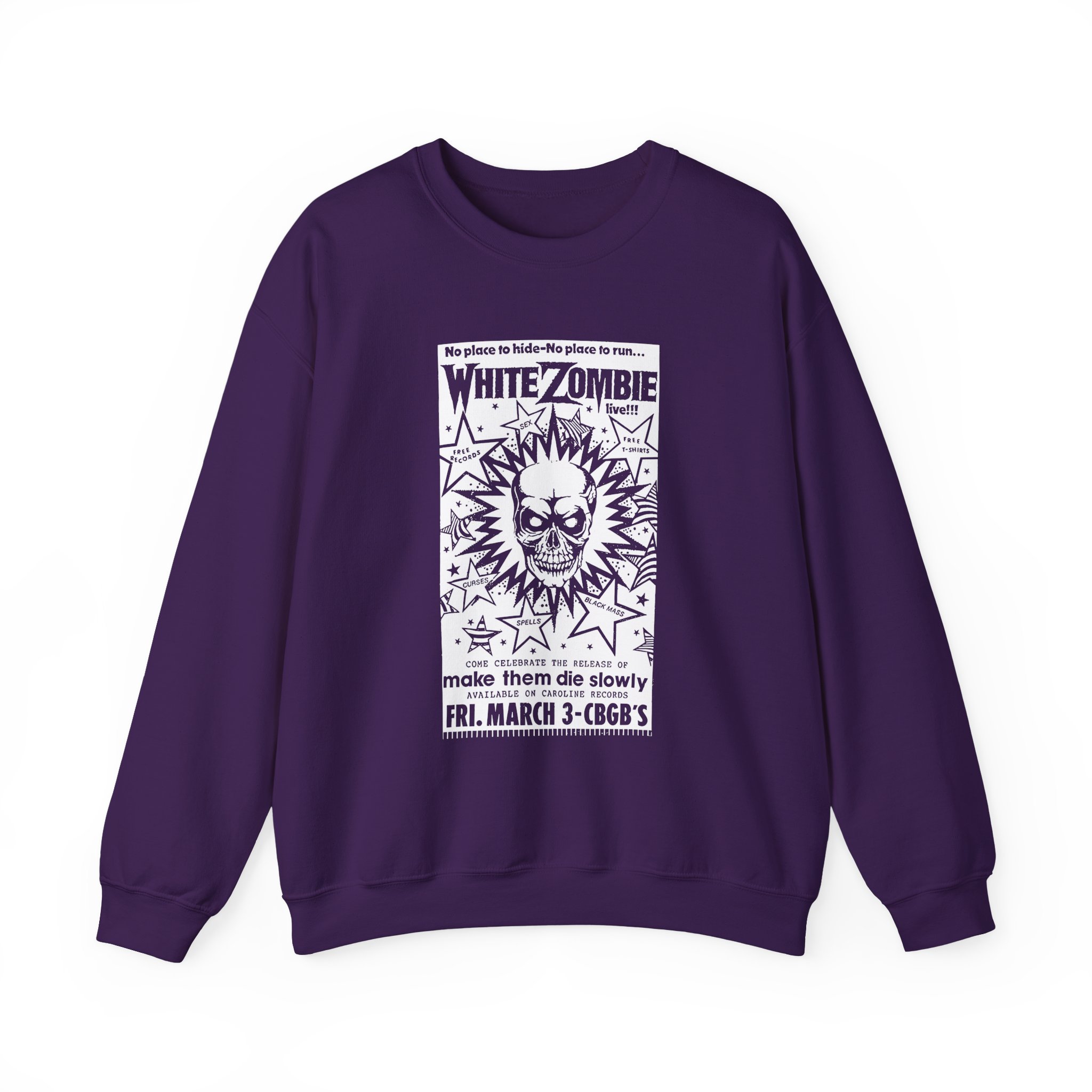 White Zombie Cbgb Poster Unisex Heavy Blendâ„¢ Crewneck Sweatshirt