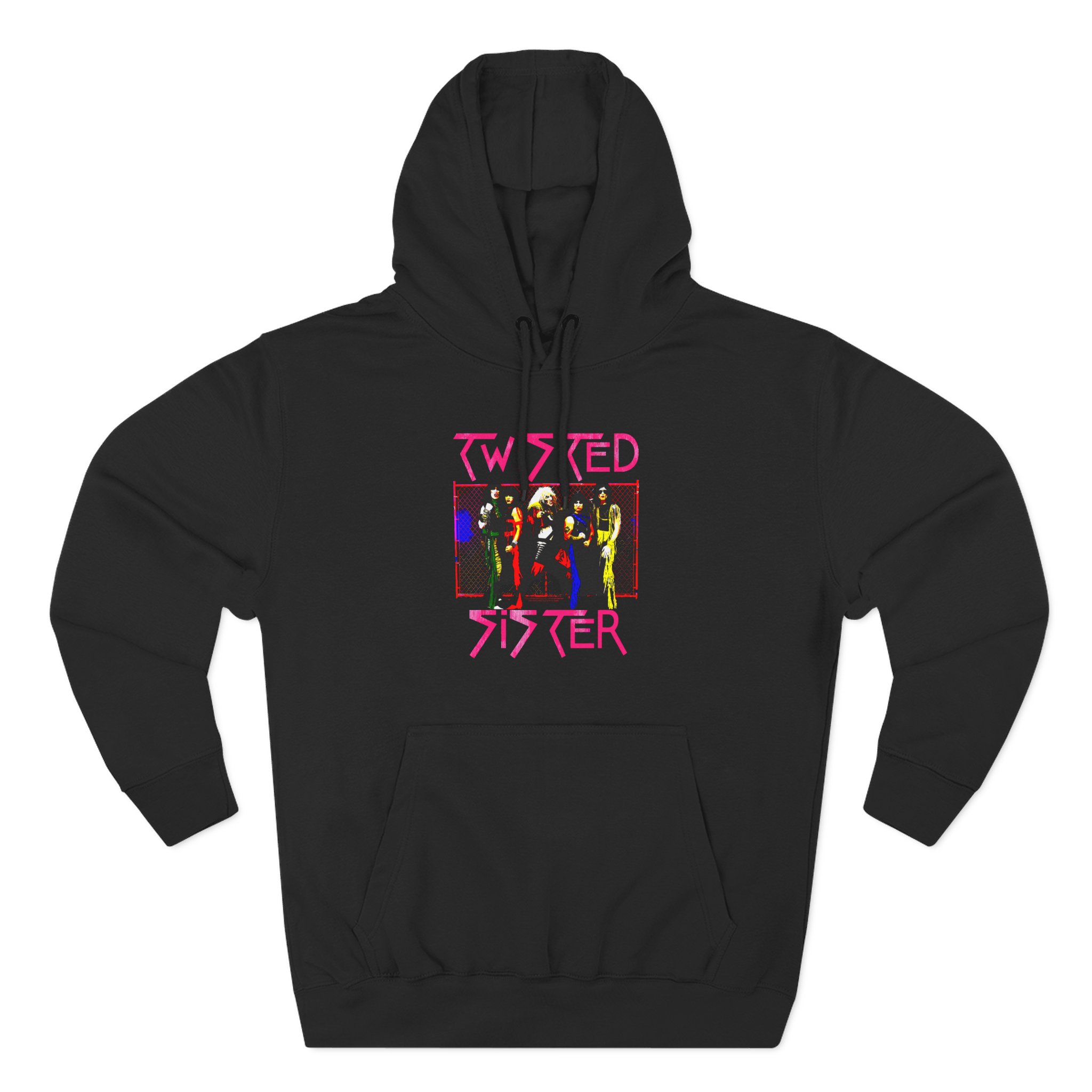 Vintage Group Photo Twisted Sister Three-Panel Fleece Hoodie