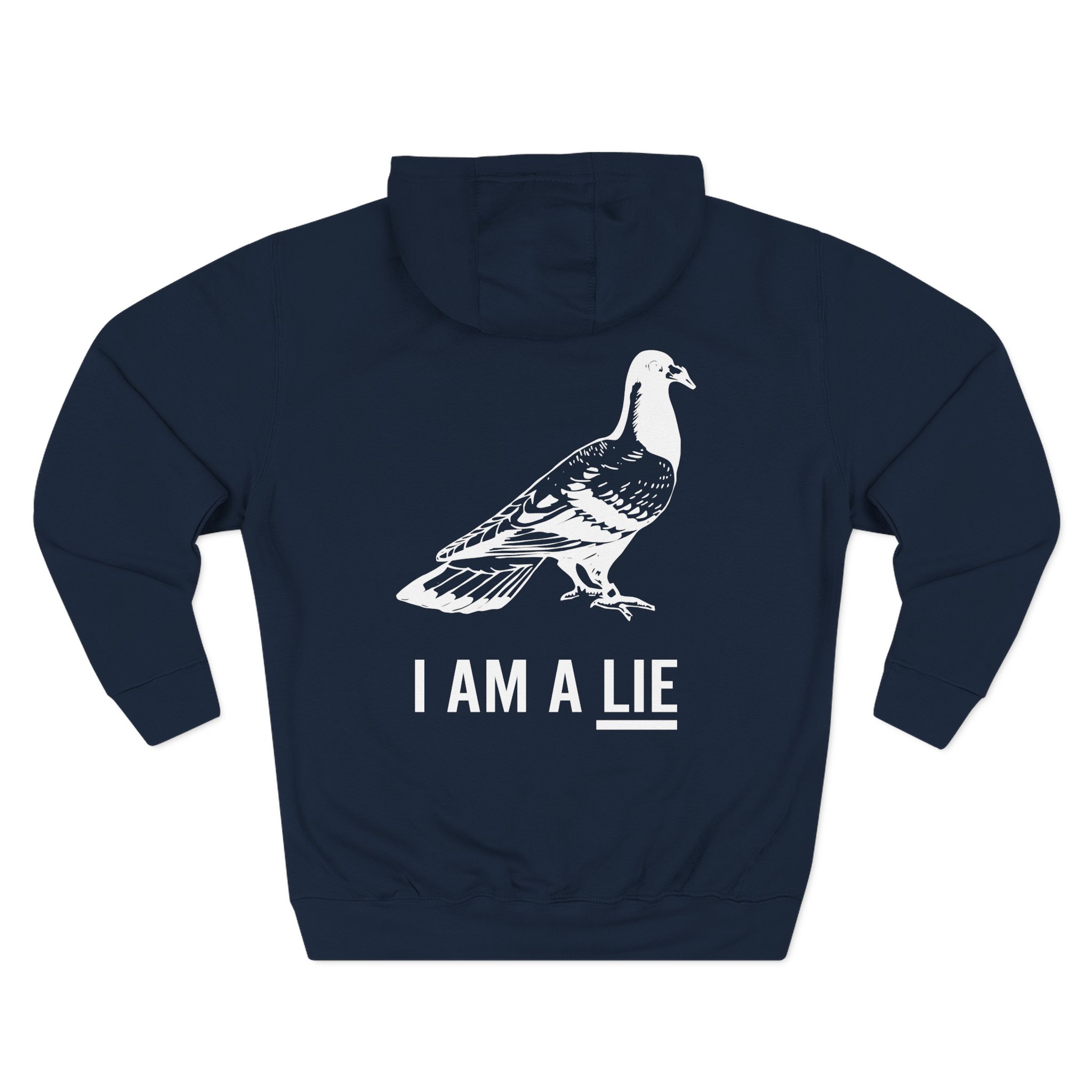 Birds Arent Real I am a Lie Three-Panel Fleece Hoodie