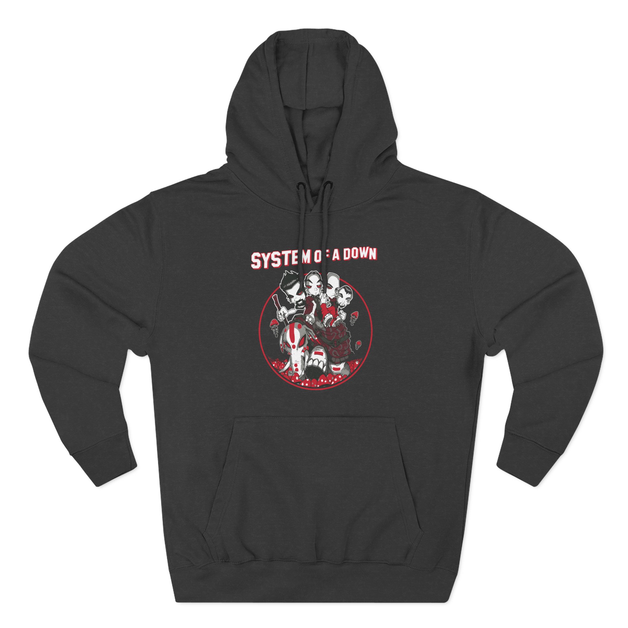 System of a Down Mushroom People Three-Panel Fleece Hoodie