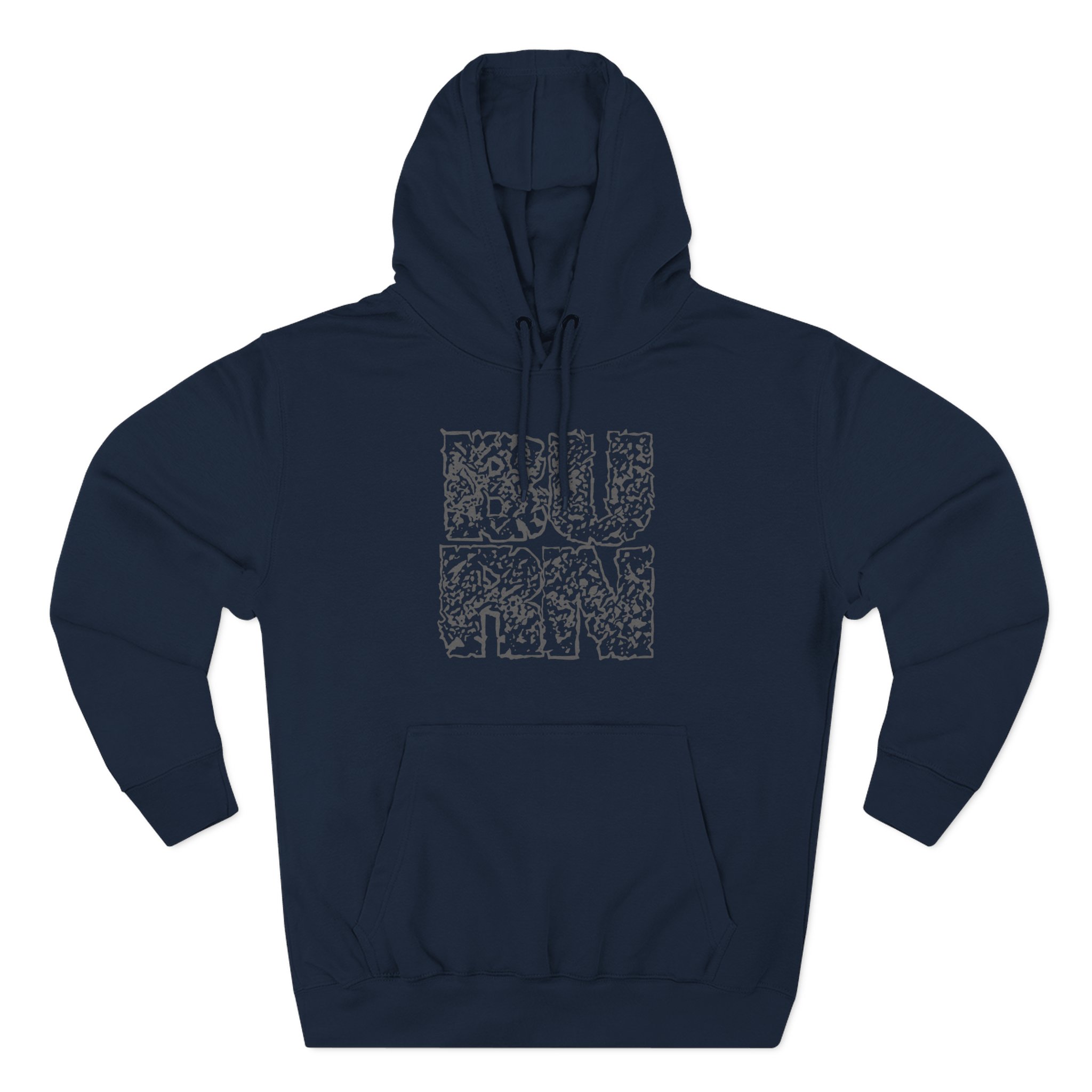 Burn Square Logo Three-Panel Fleece Hoodie