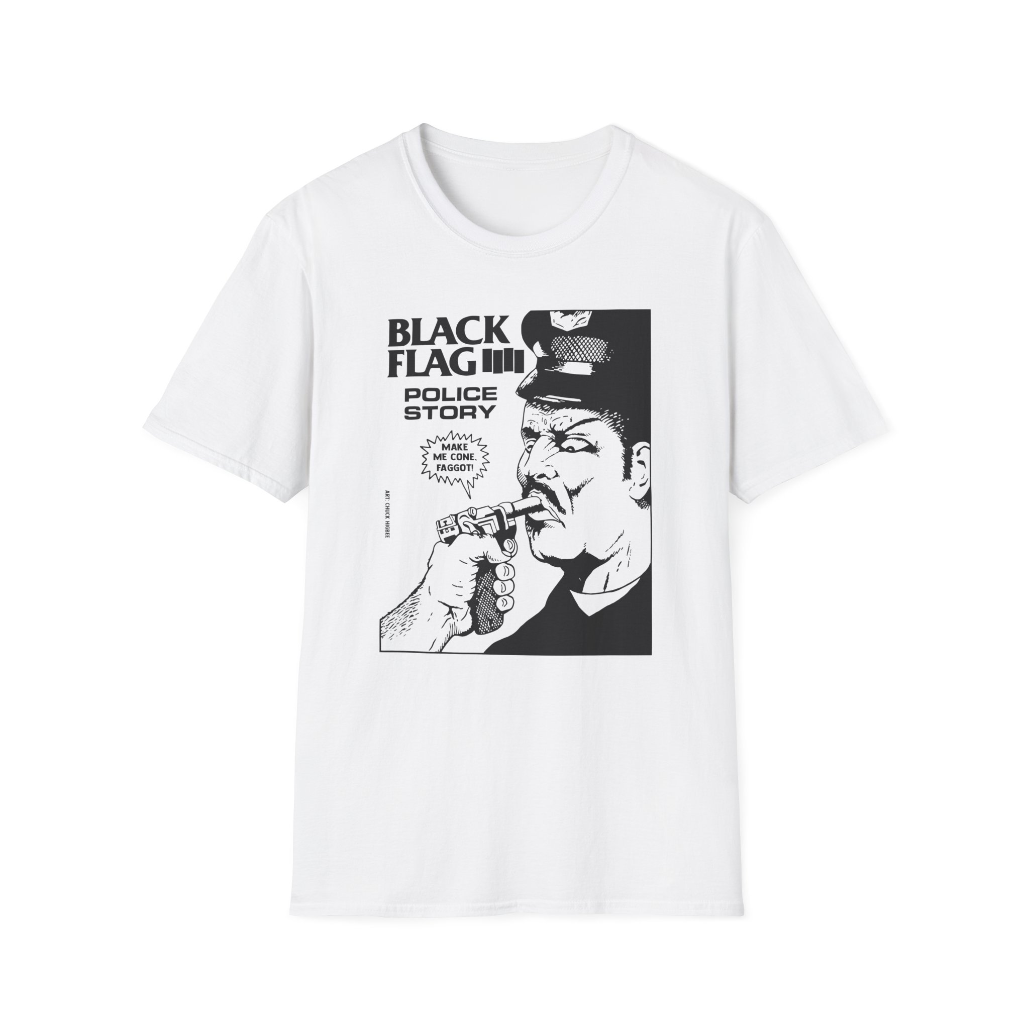 Black Flag Police Story Unisex Softstyle T-Shirt