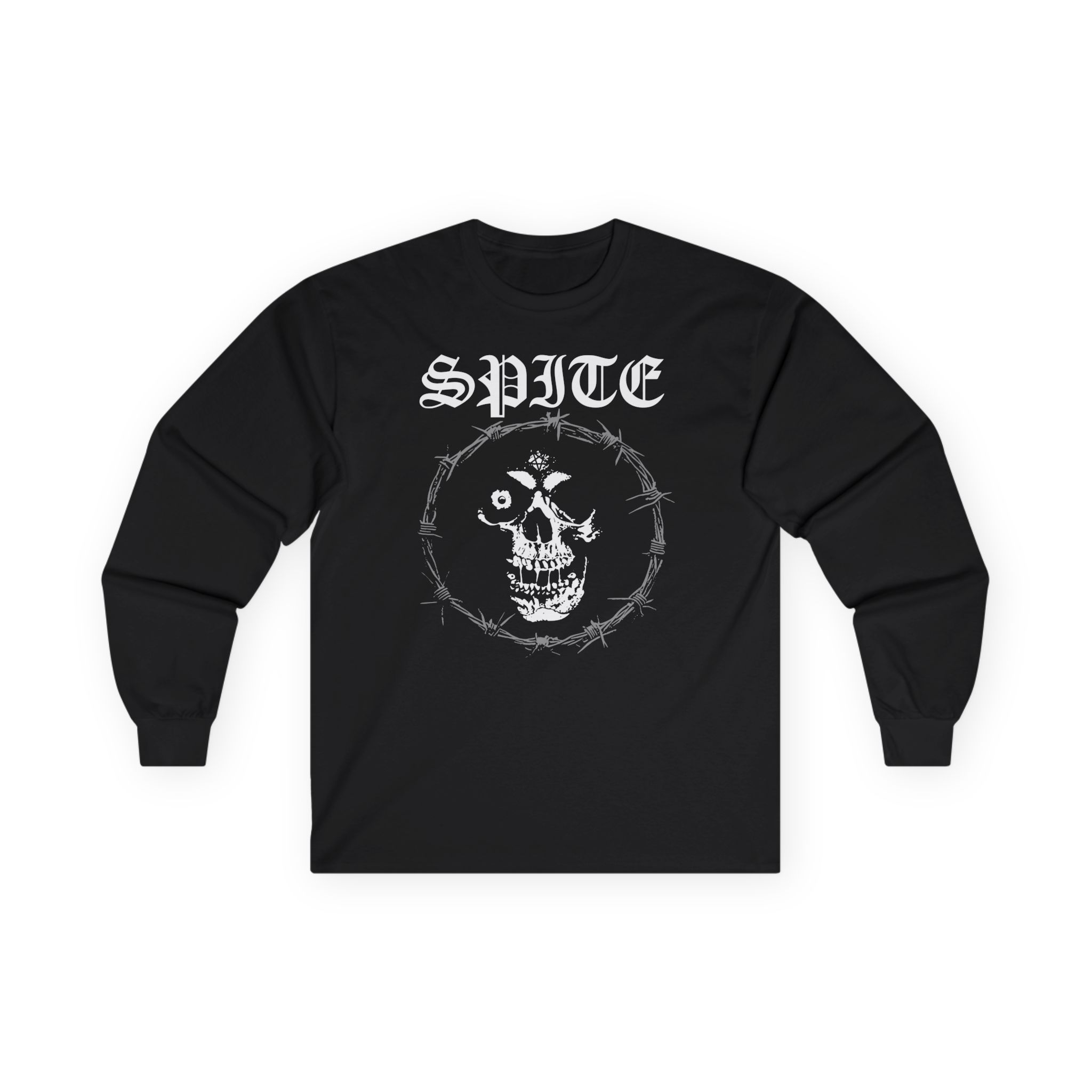 Spite Barbed Skull Unisex Ultra Cotton Long Sleeve Tee
