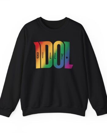 Billy Idol Black Rainbow Logo Unisex Heavy Blend™ Crewneck Sweatshirt