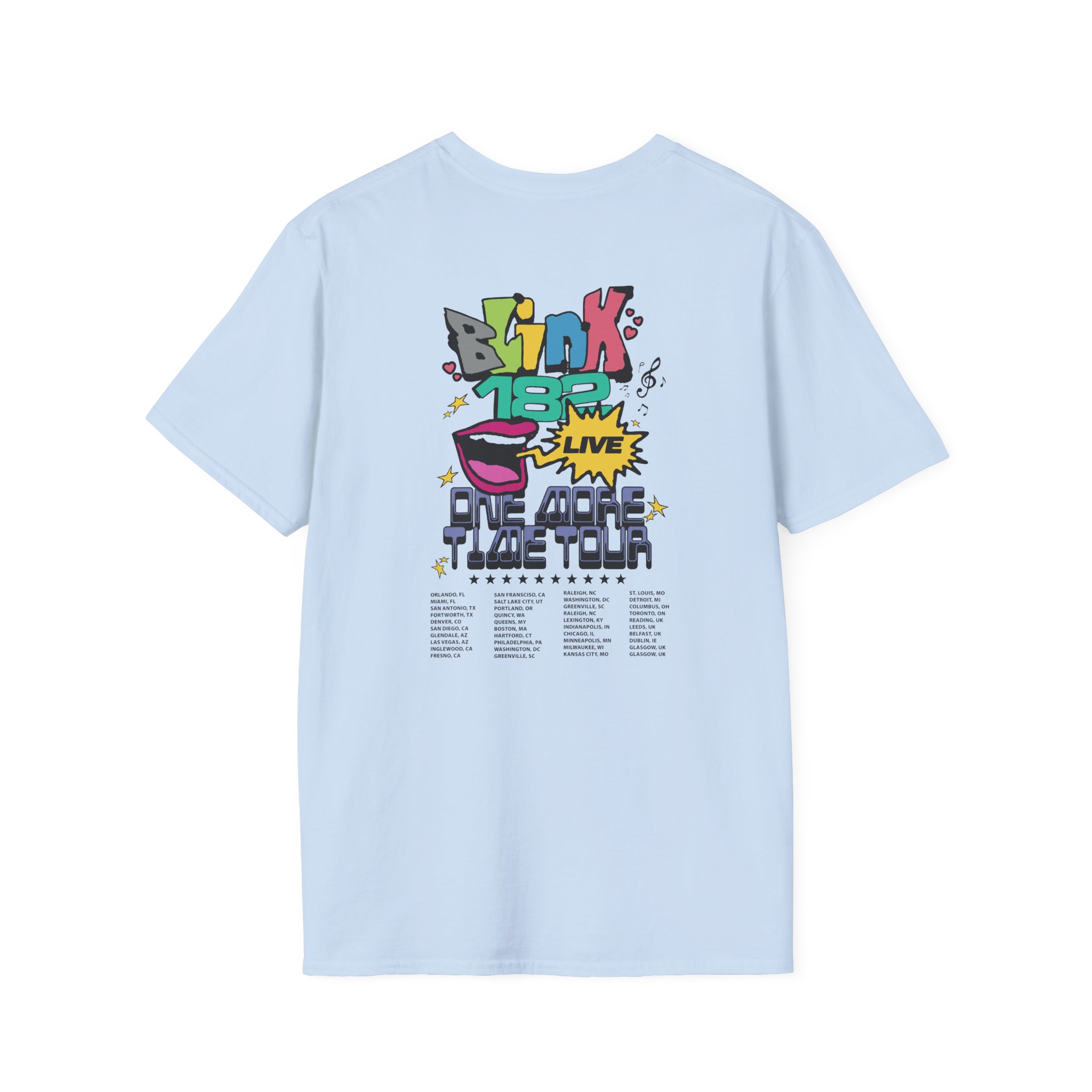 Blink 182 One More Time Tour Unisex Softstyle T-Shirt